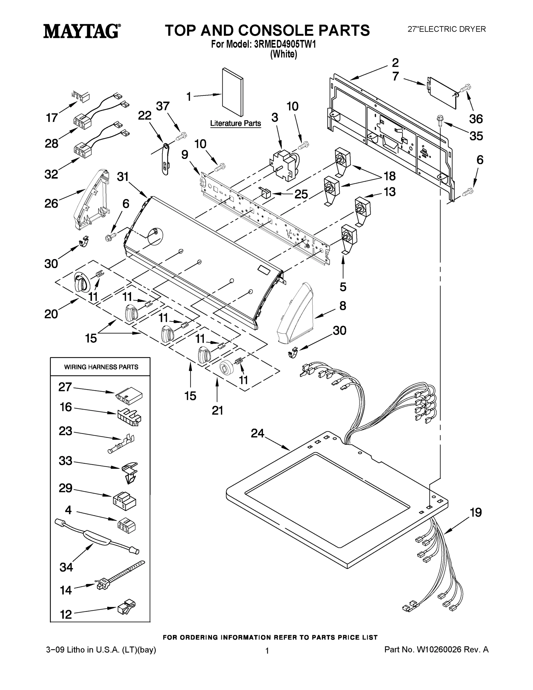 01 - TOP AND CONSOLE PARTS