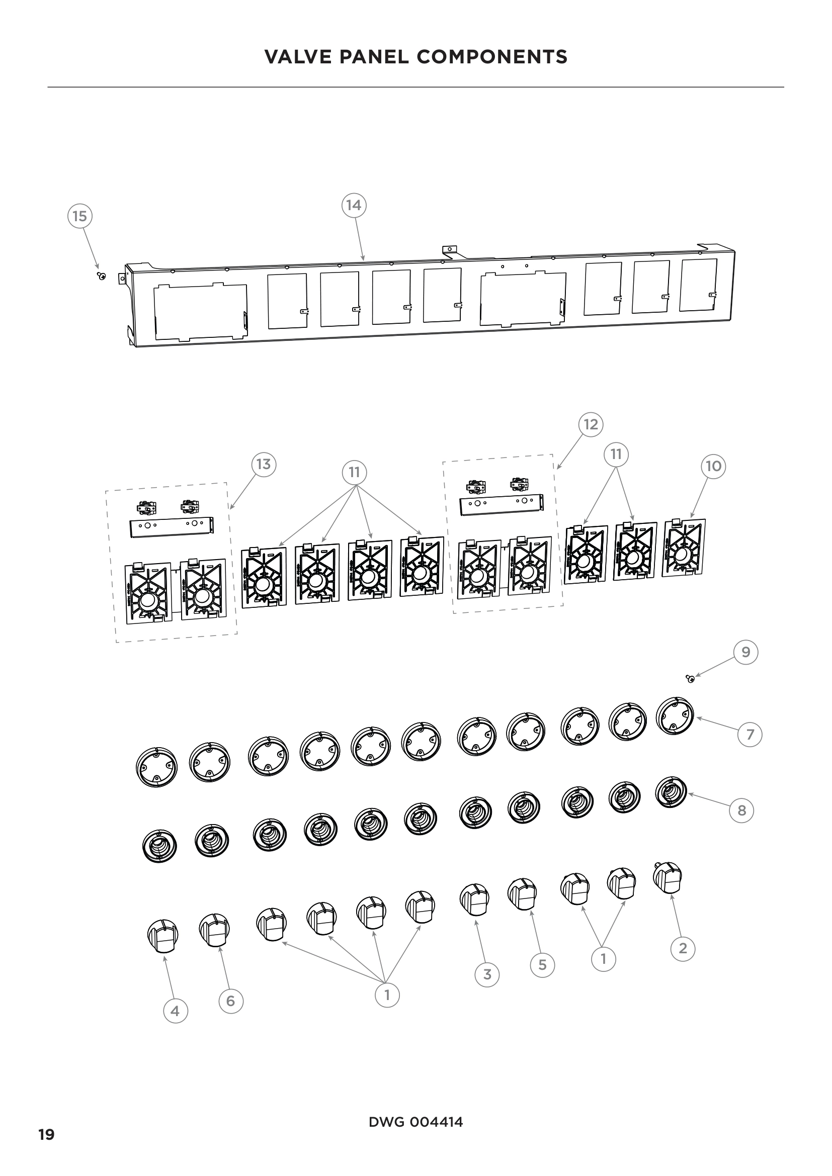 VALVE PANEL COMPONENTS