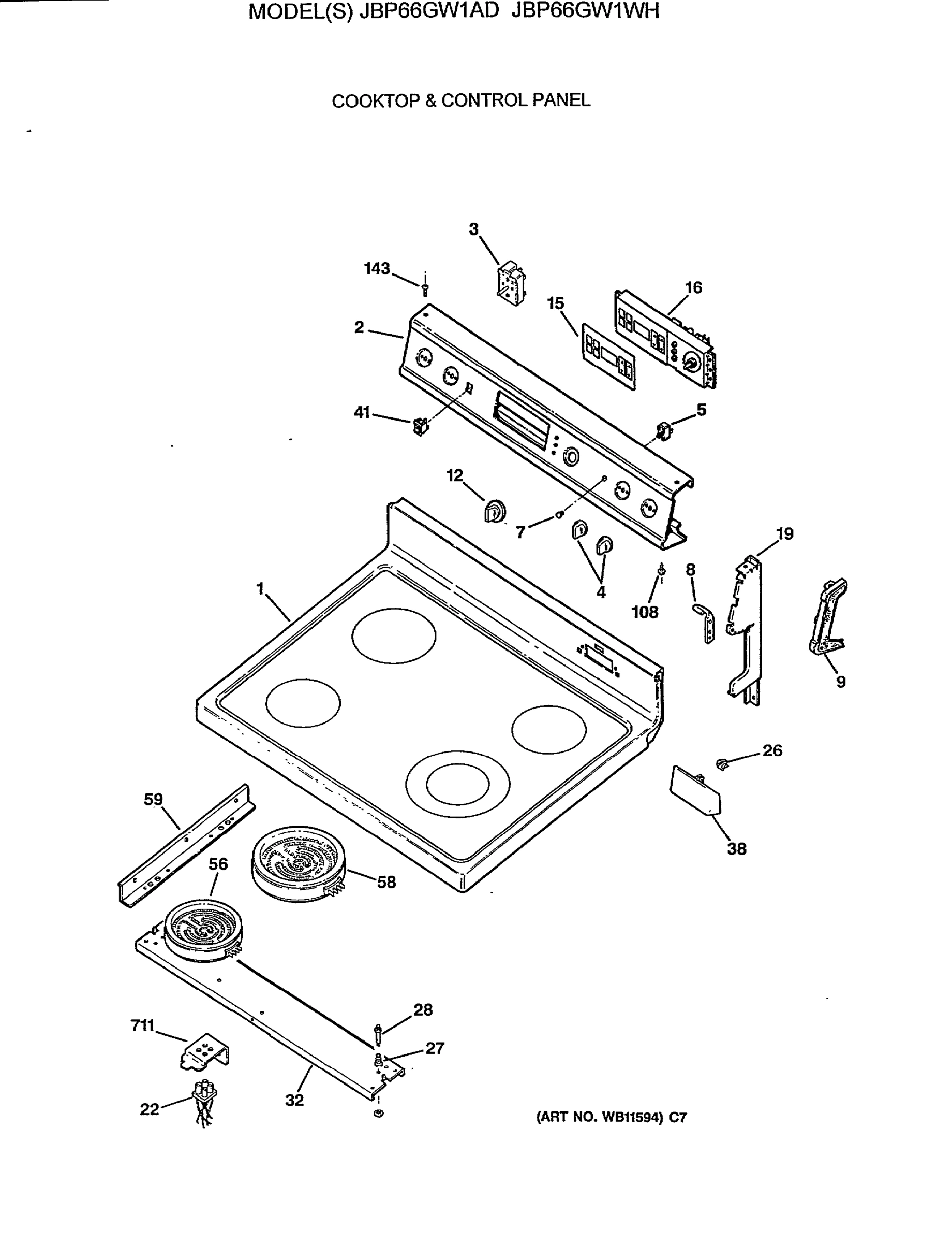 COOKTOP & CONTROL PANEL