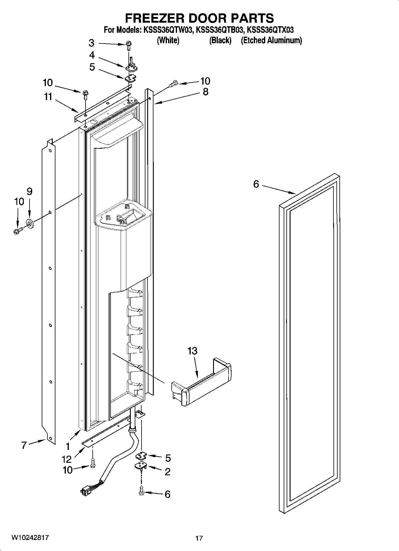11 - FREEZER DOOR PARTS