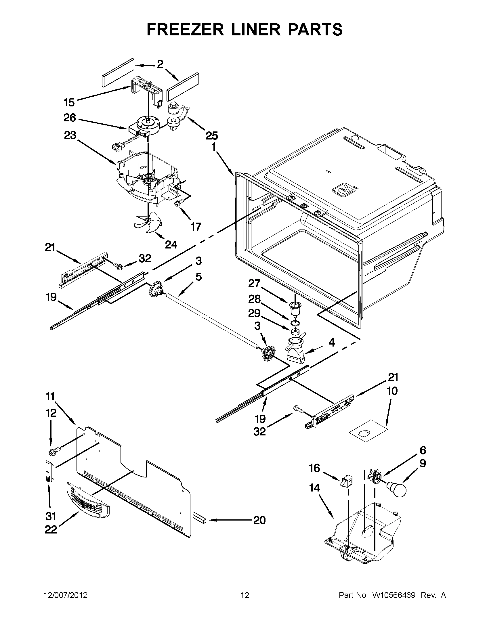 06 - FREEZER LINER PARTS