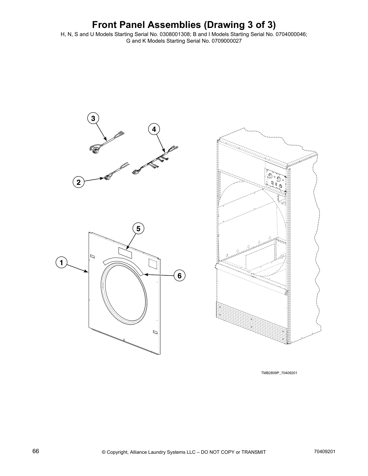 Front Panel Assemblies (Drawing 3 of 3)