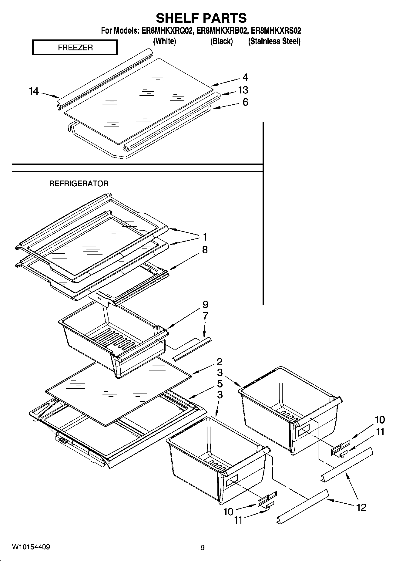 05 - SHELF PARTS, OPTIONAL PARTS (NOT INCLUDED)