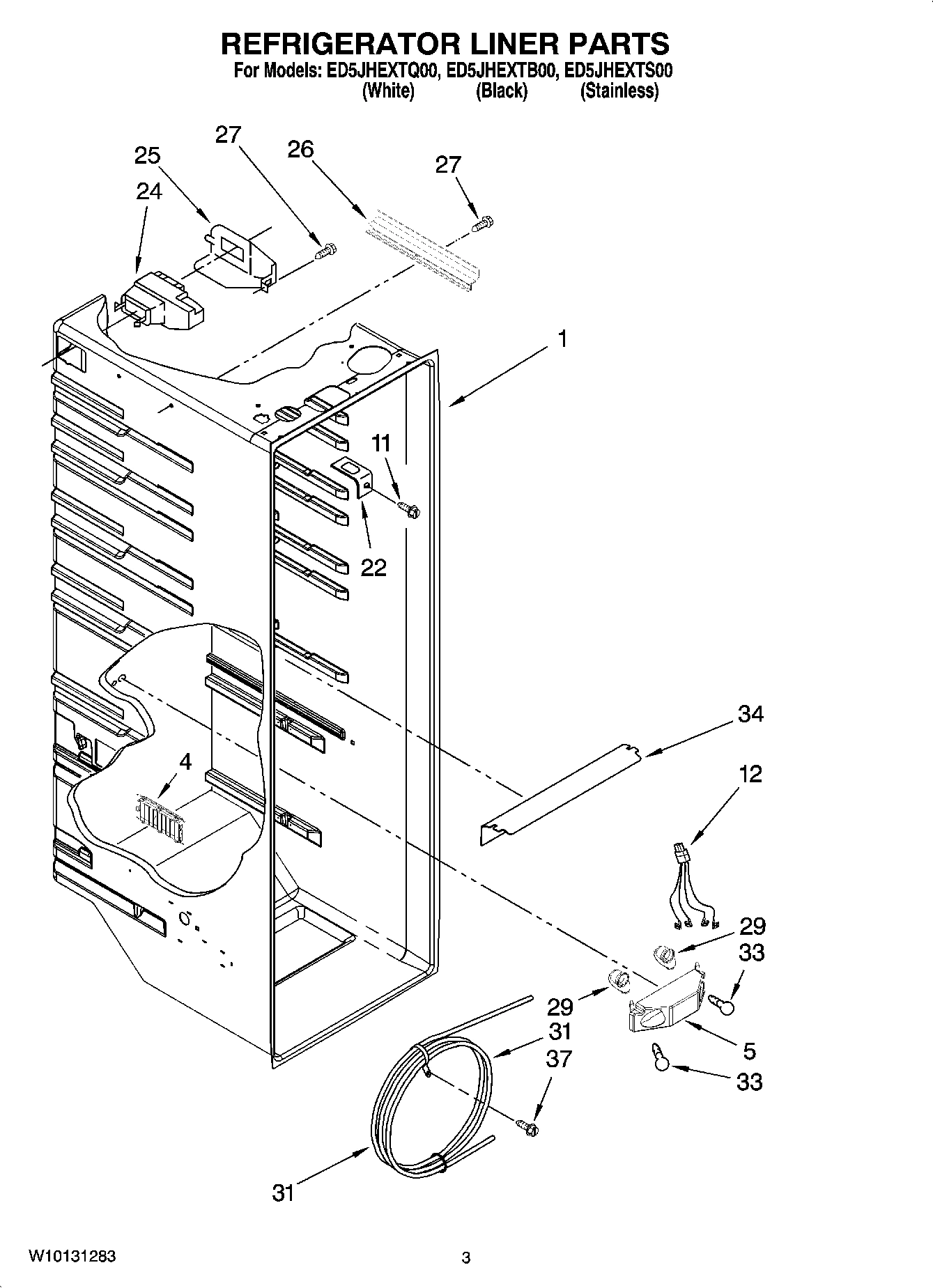 02 - REFRIGERATOR LINER PARTS