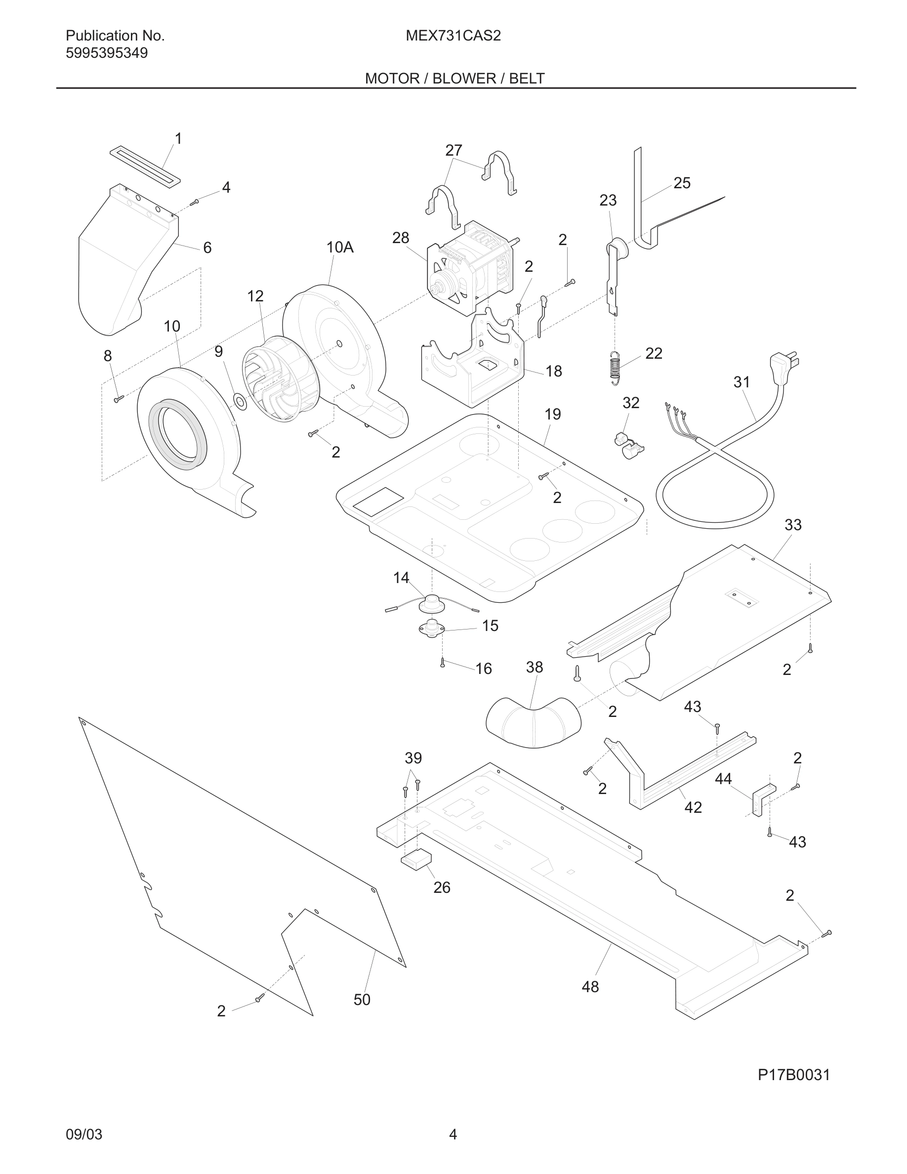 05 - MOTOR / BLOWER / BELT