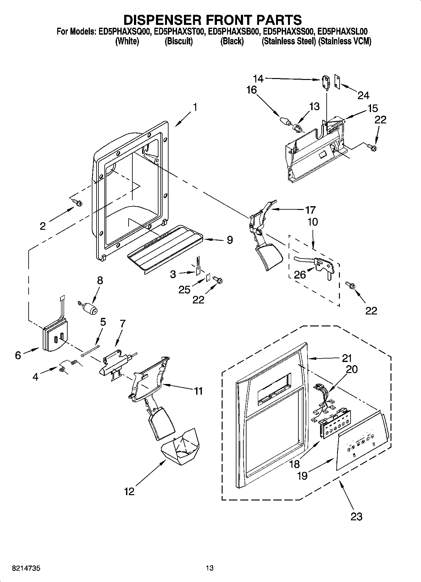 08 - DISPENSER FRONT PARTS