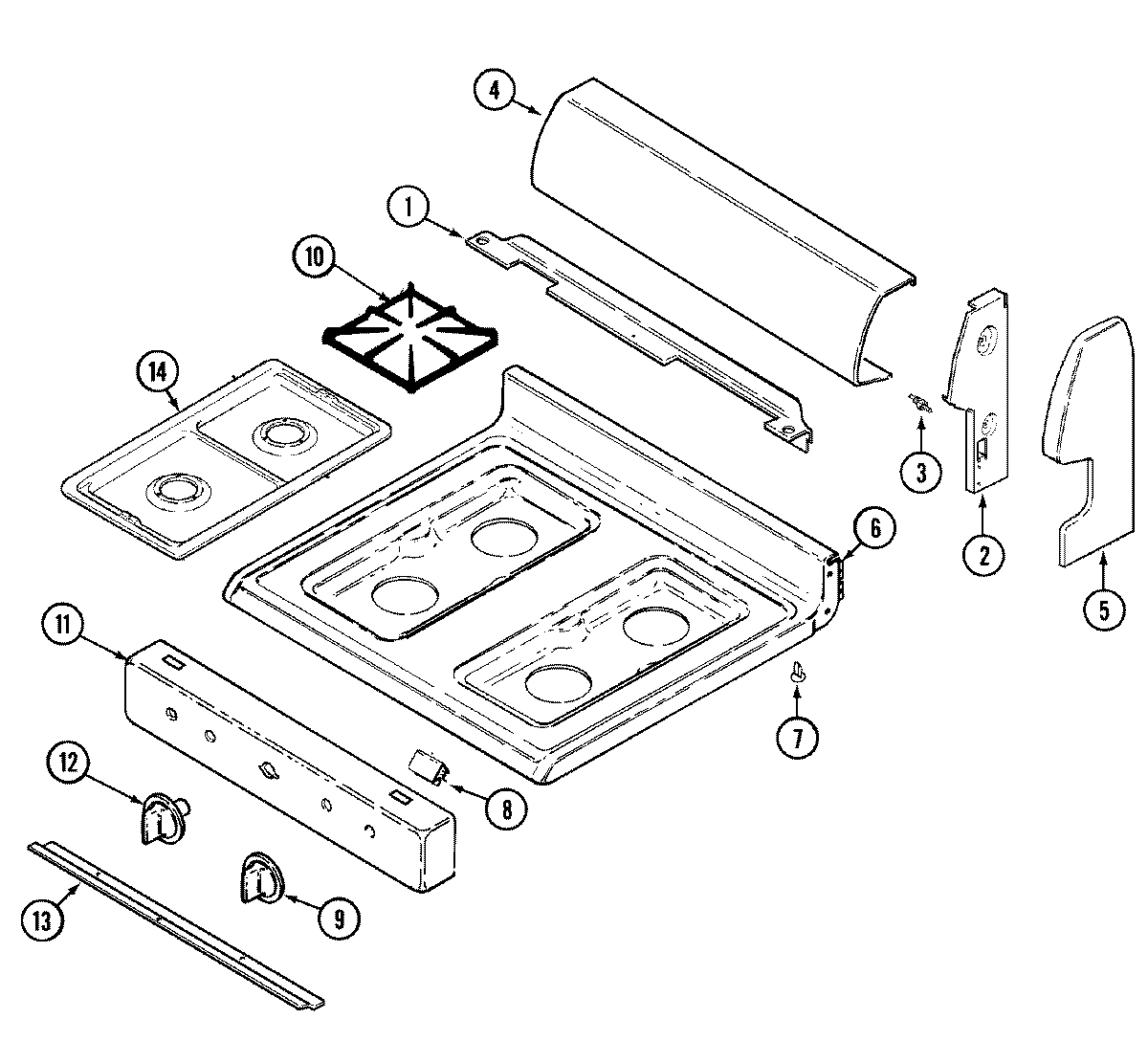 01 - CONTROL PANEL/TOP ASSEMBLY