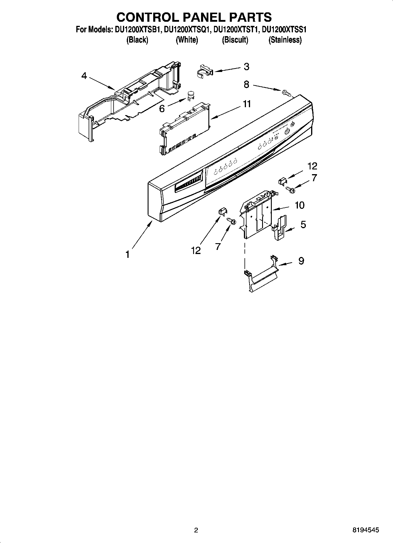 02 - CONTROL PANEL PARTS