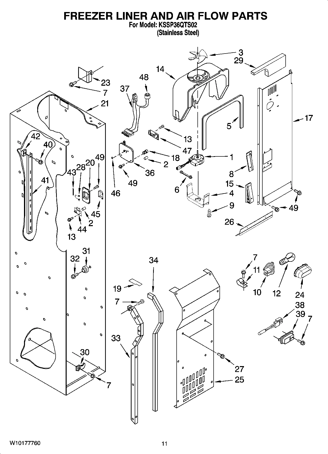 08 - FREEZER LINER AND AIR FLOW PARTS
