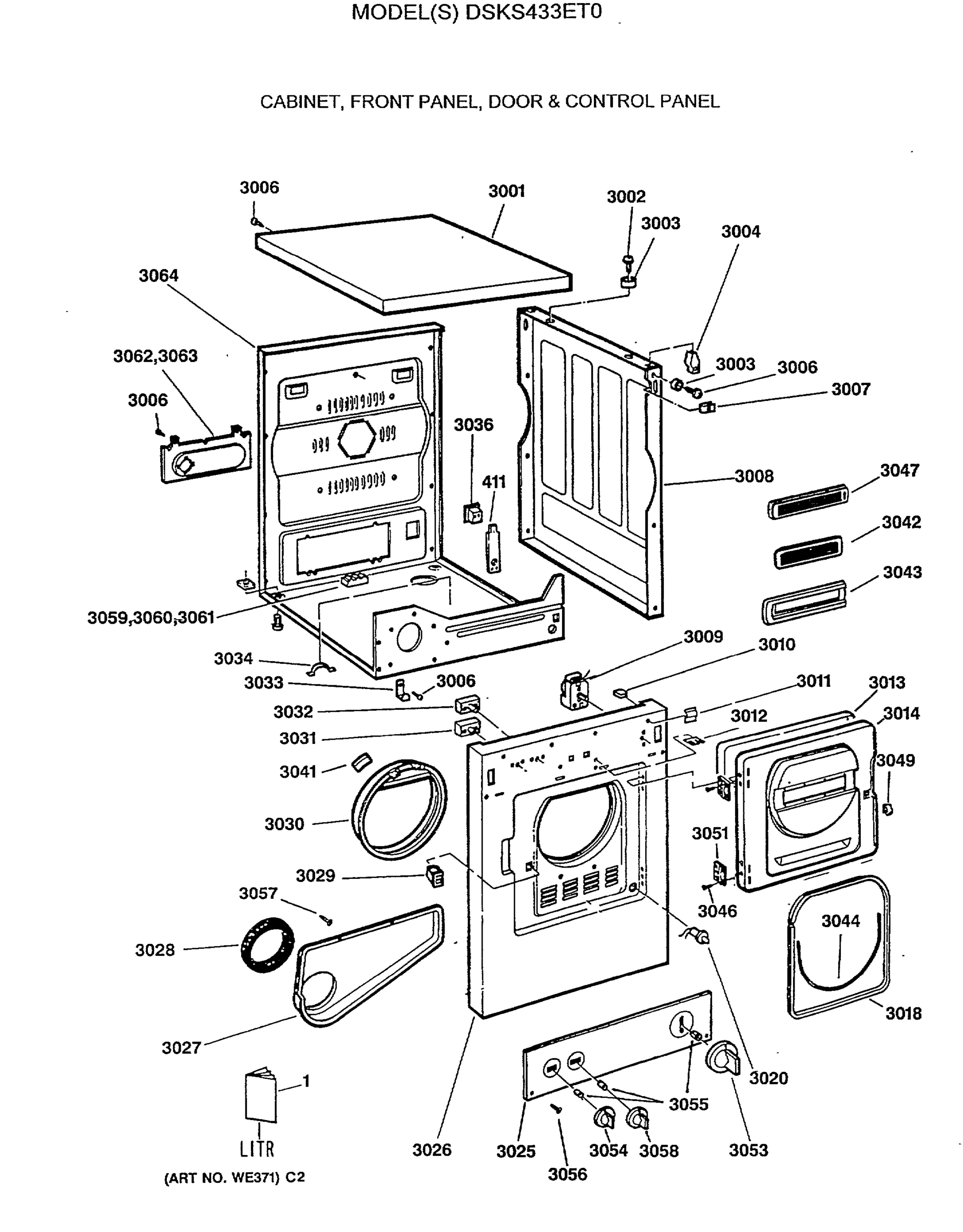 CABINET, FRONT PANEL, DOOR & CONTROL PANEL