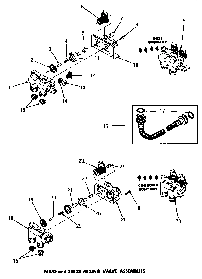 04 - 25832 & 25833 MIXING VALVE ASSEMBLIES