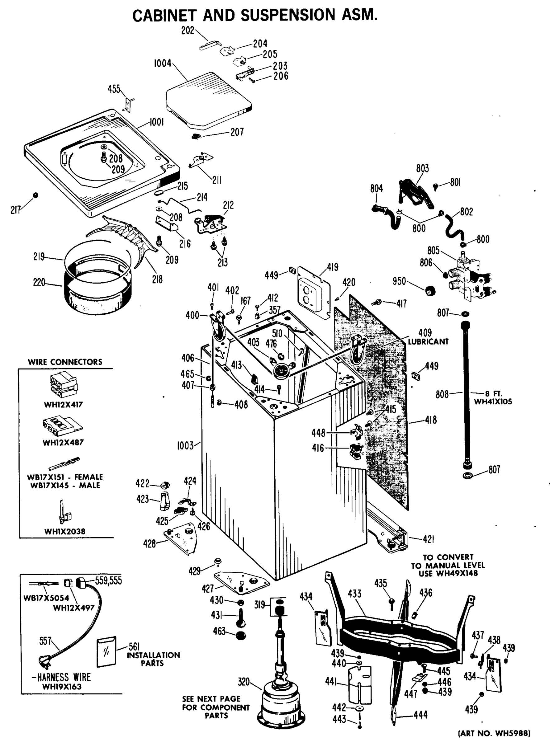 CABINET AND SUSPENSION ASM.