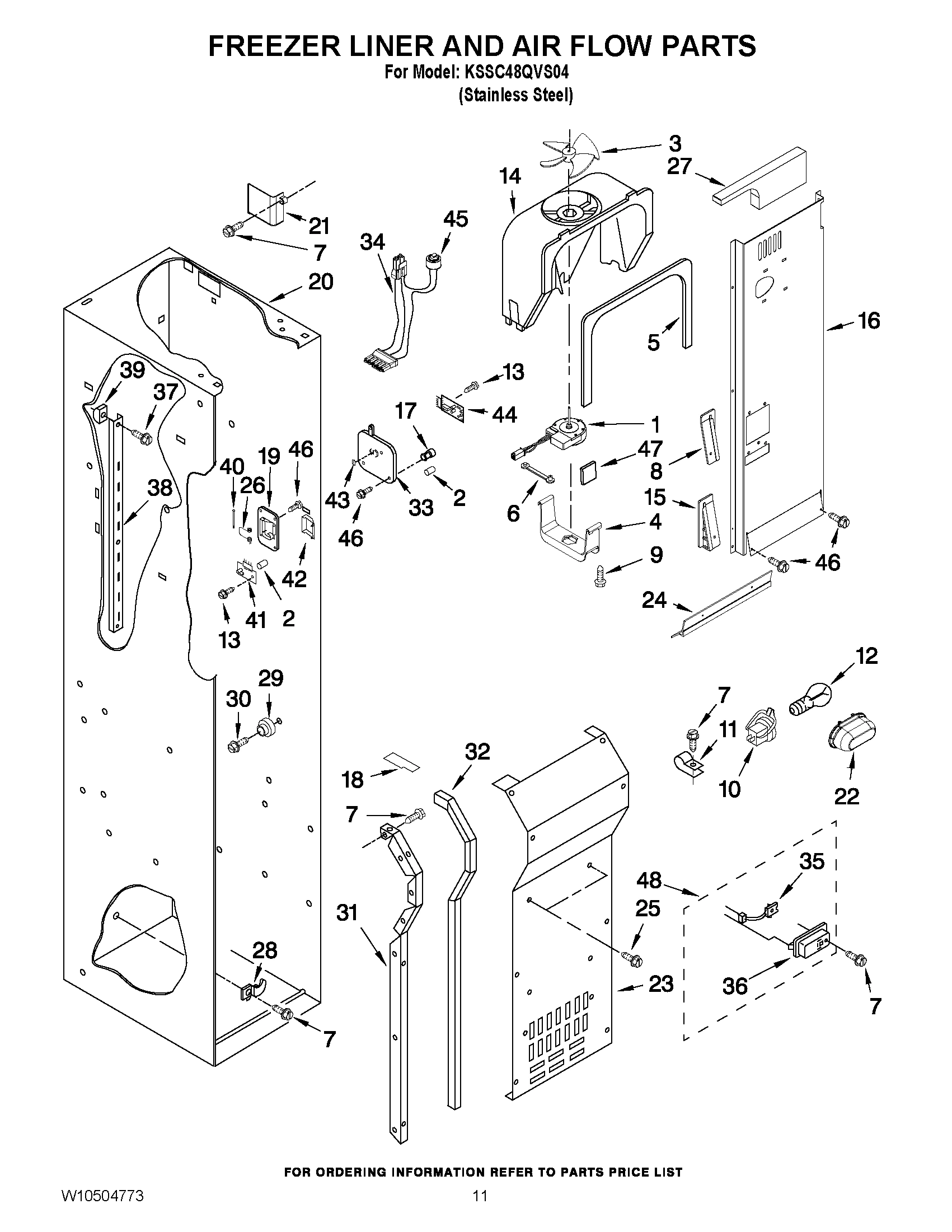 08 - FREEZER LINER AND AIR FLOW PARTS