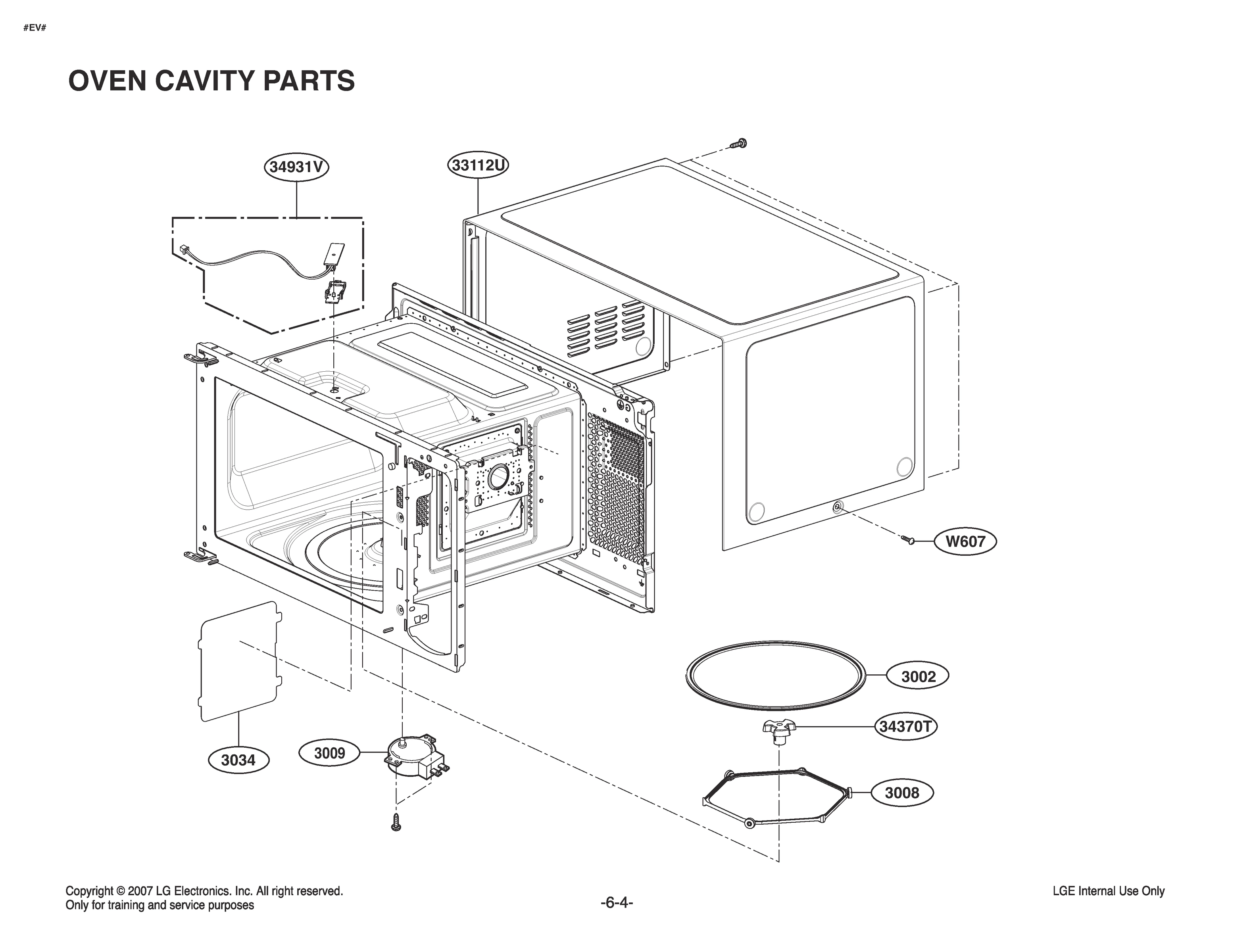 OVEN CAVITY PARTS