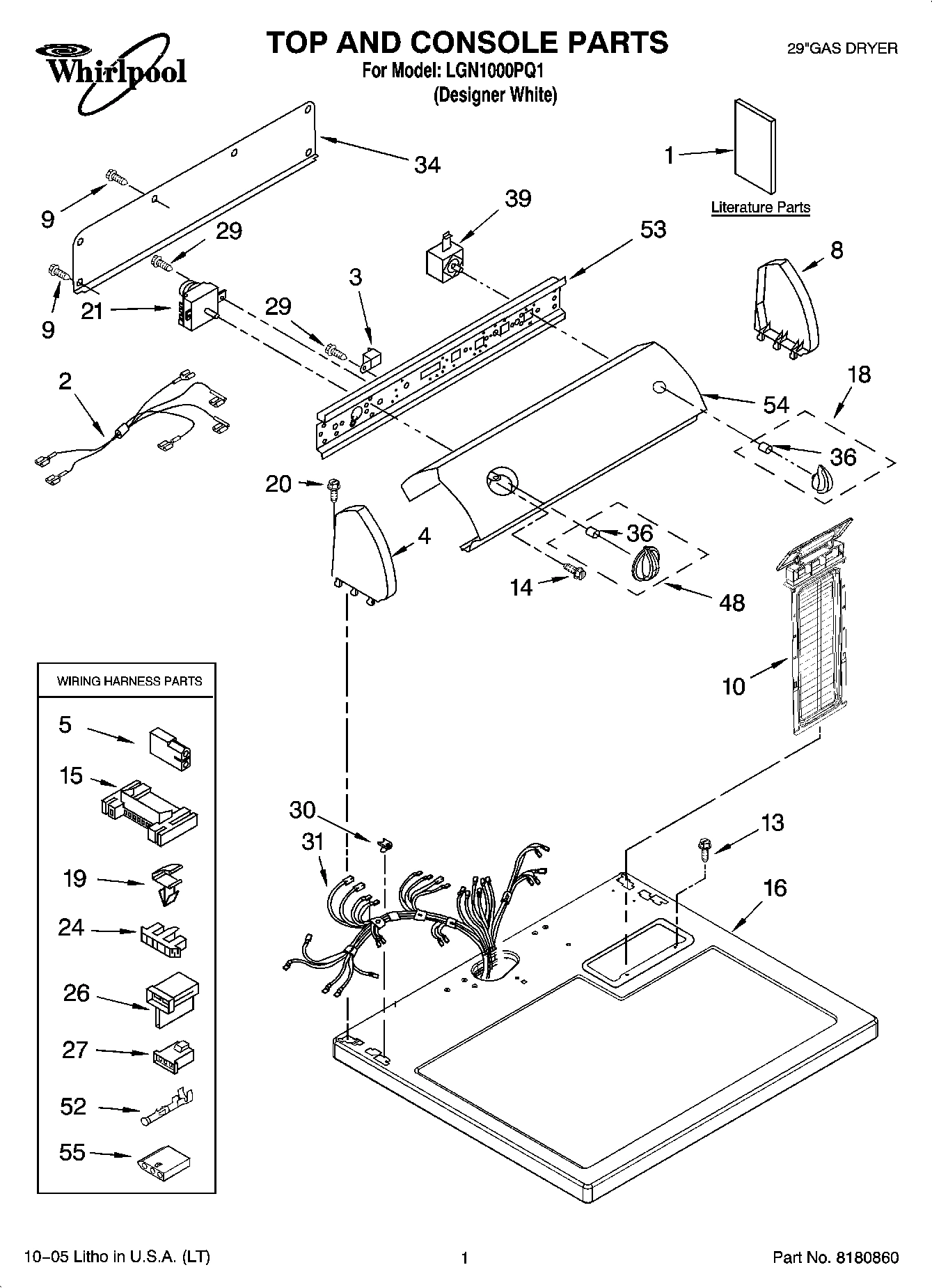 01 - TOP AND CONSOLE PARTS