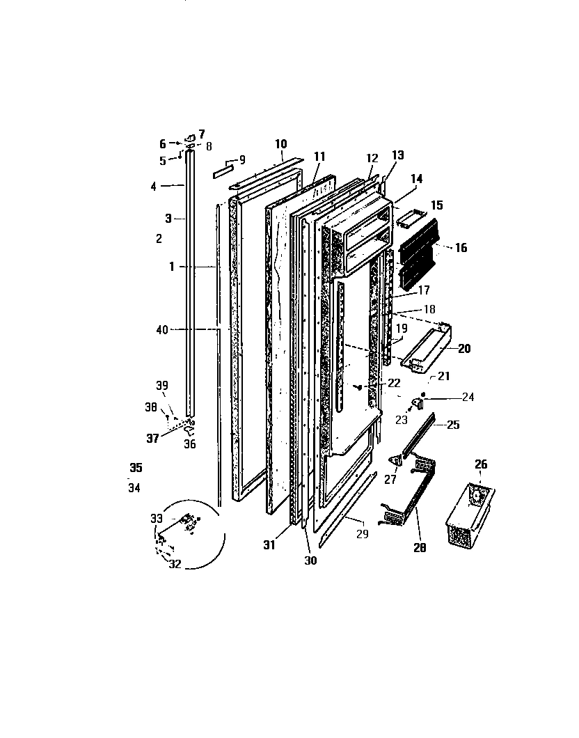 03 - REFRIGERATOR DOOR ASSEMBLY