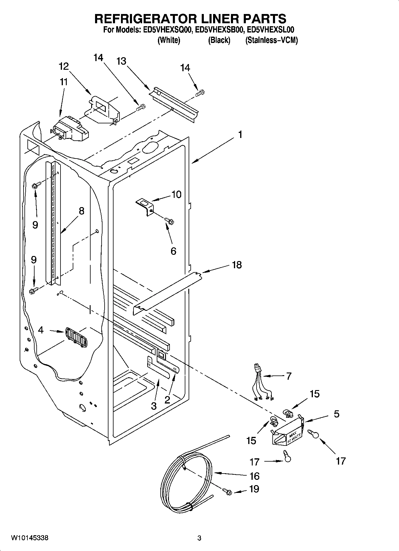 02 - REFRIGERATOR LINER PARTS