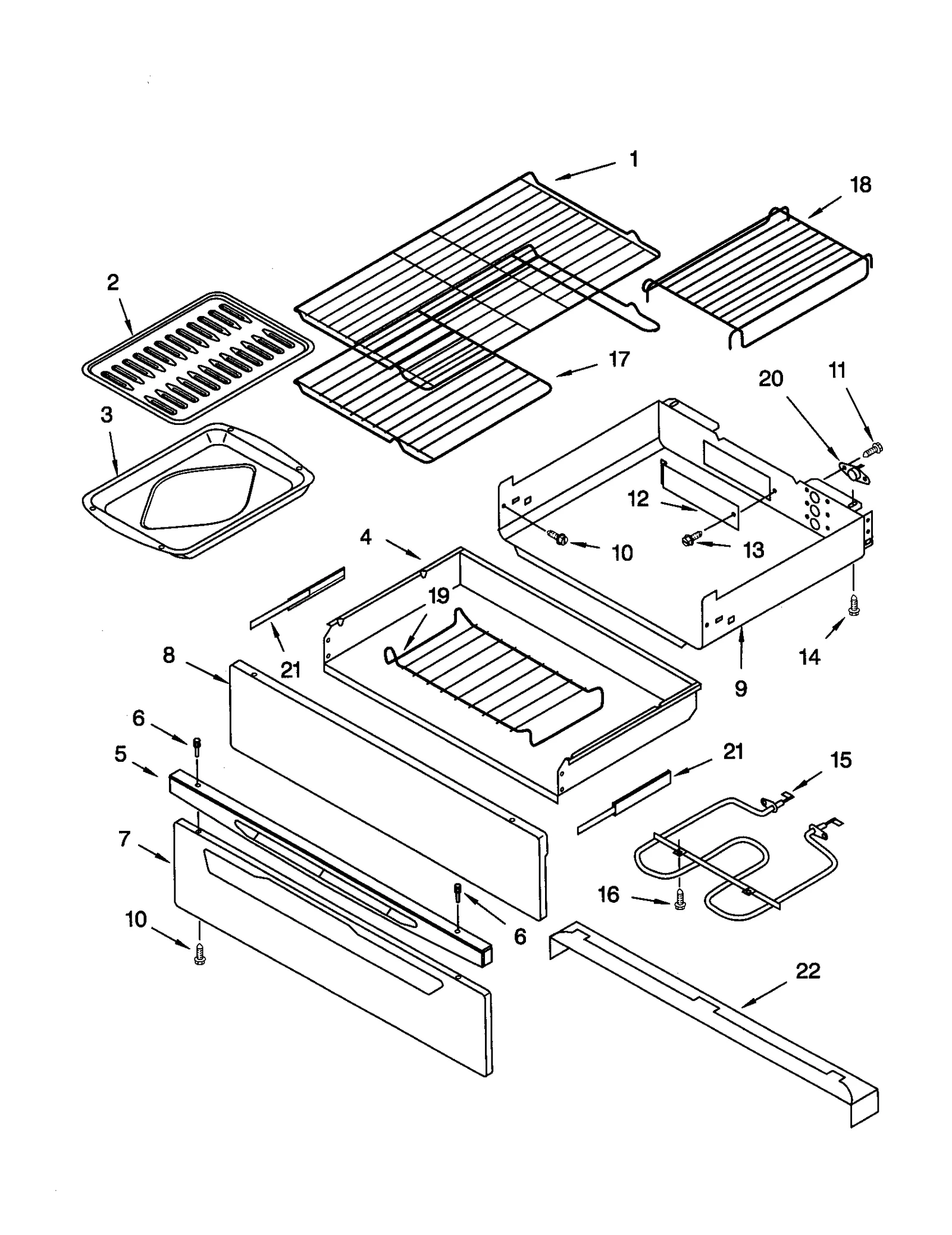 WARMING DRAWER AND BROILER