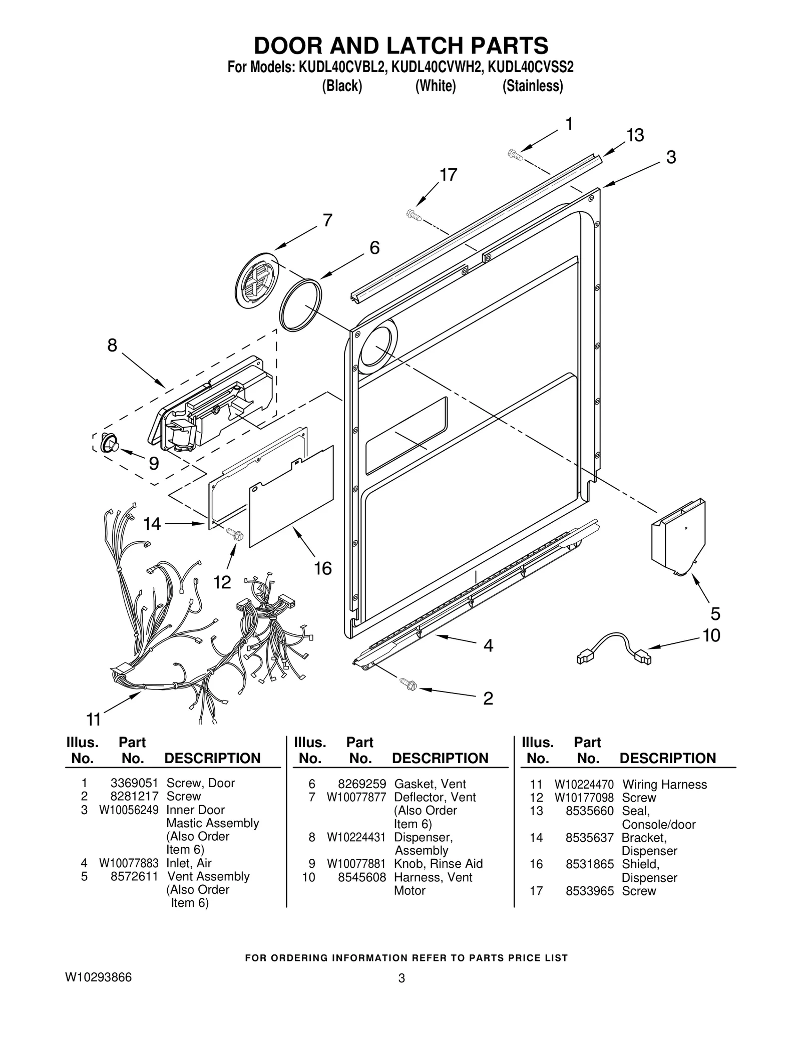 DOOR AND LATCH PARTS