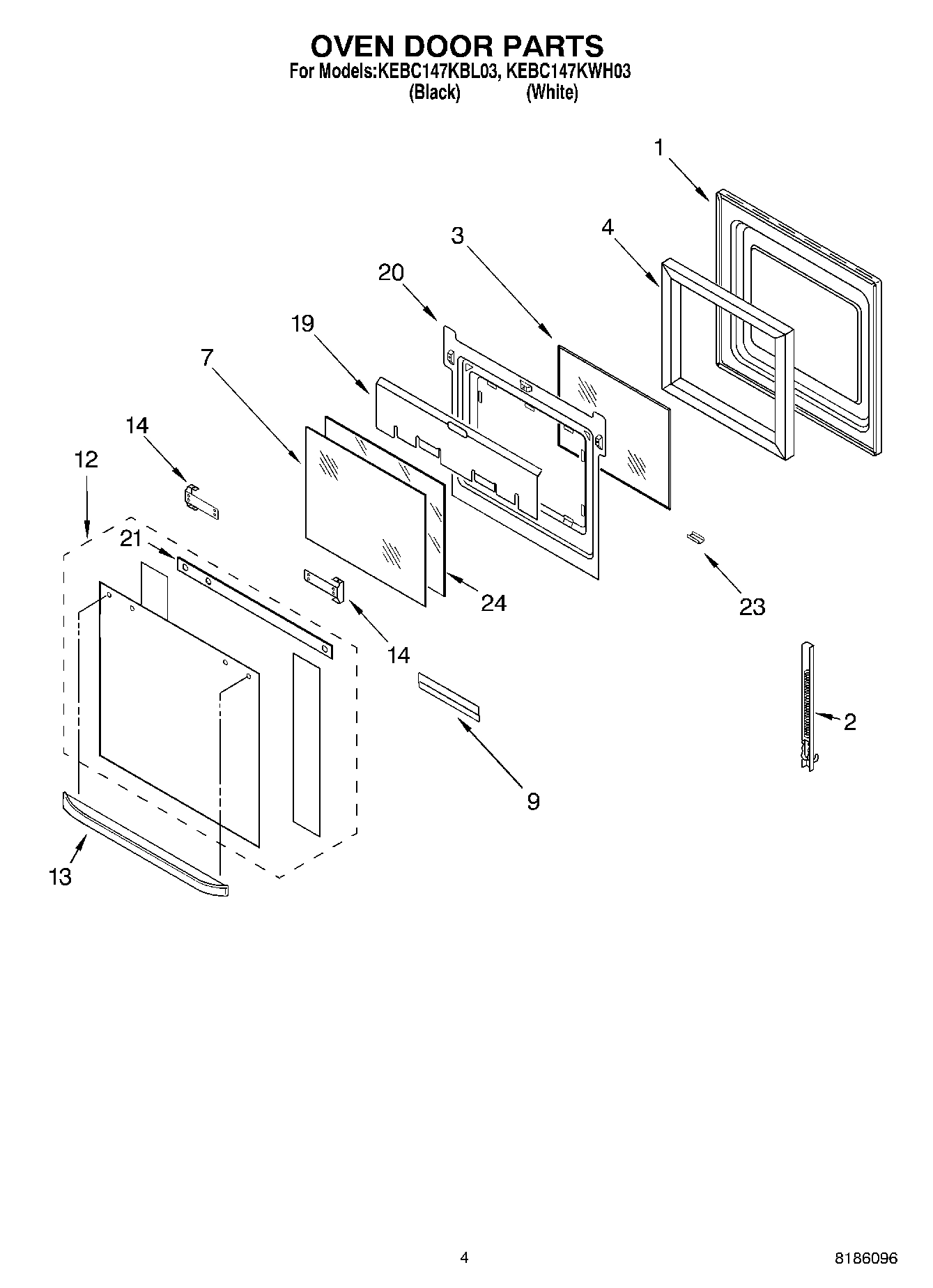 03 - OVEN DOOR PARTS