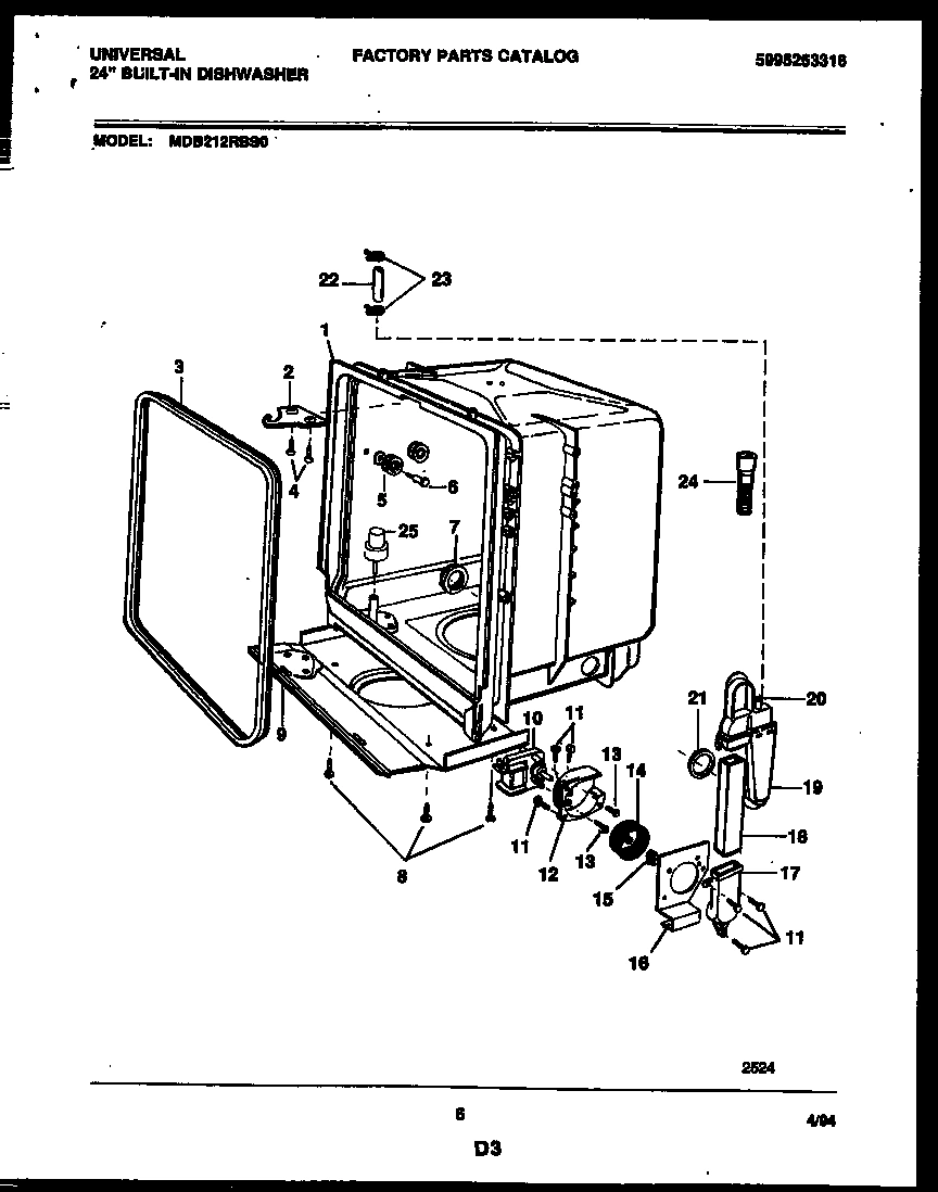 05 - TUB AND FRAME PARTS