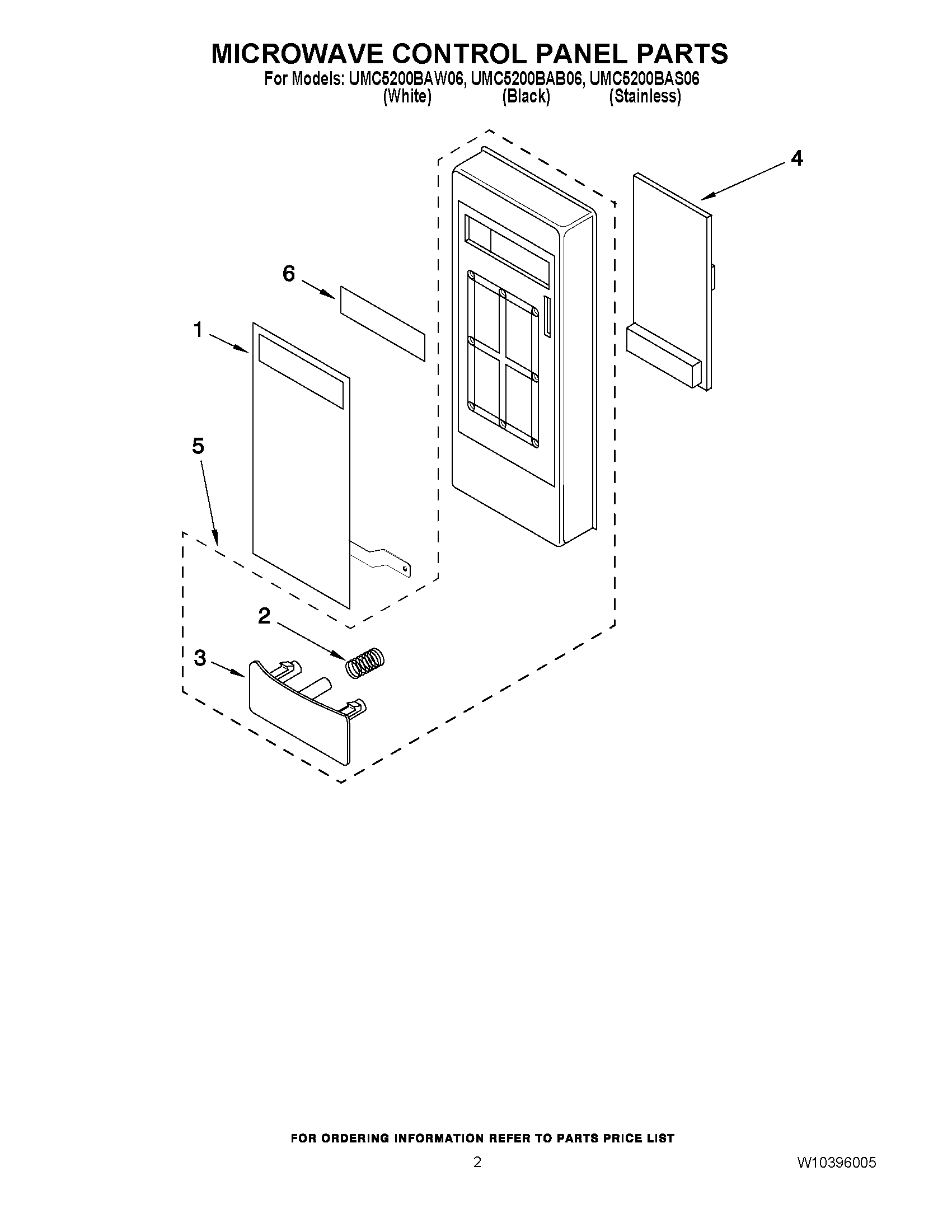 02 - MICROWAVE CONTROL PANEL PARTS