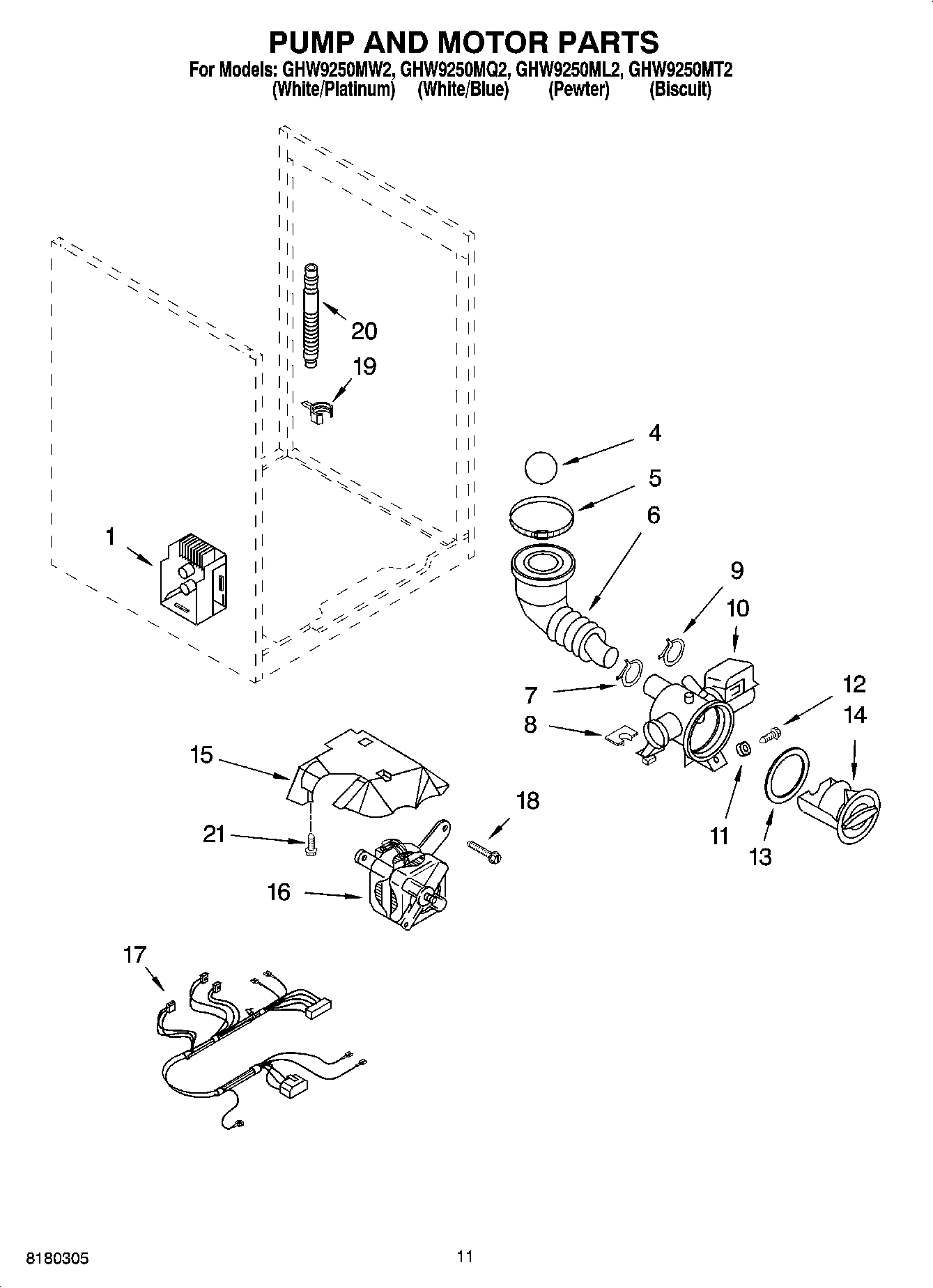 06 - PUMP AND MOTOR PARTS AND OPTIONAL PARTS (NOT INCLUDED)