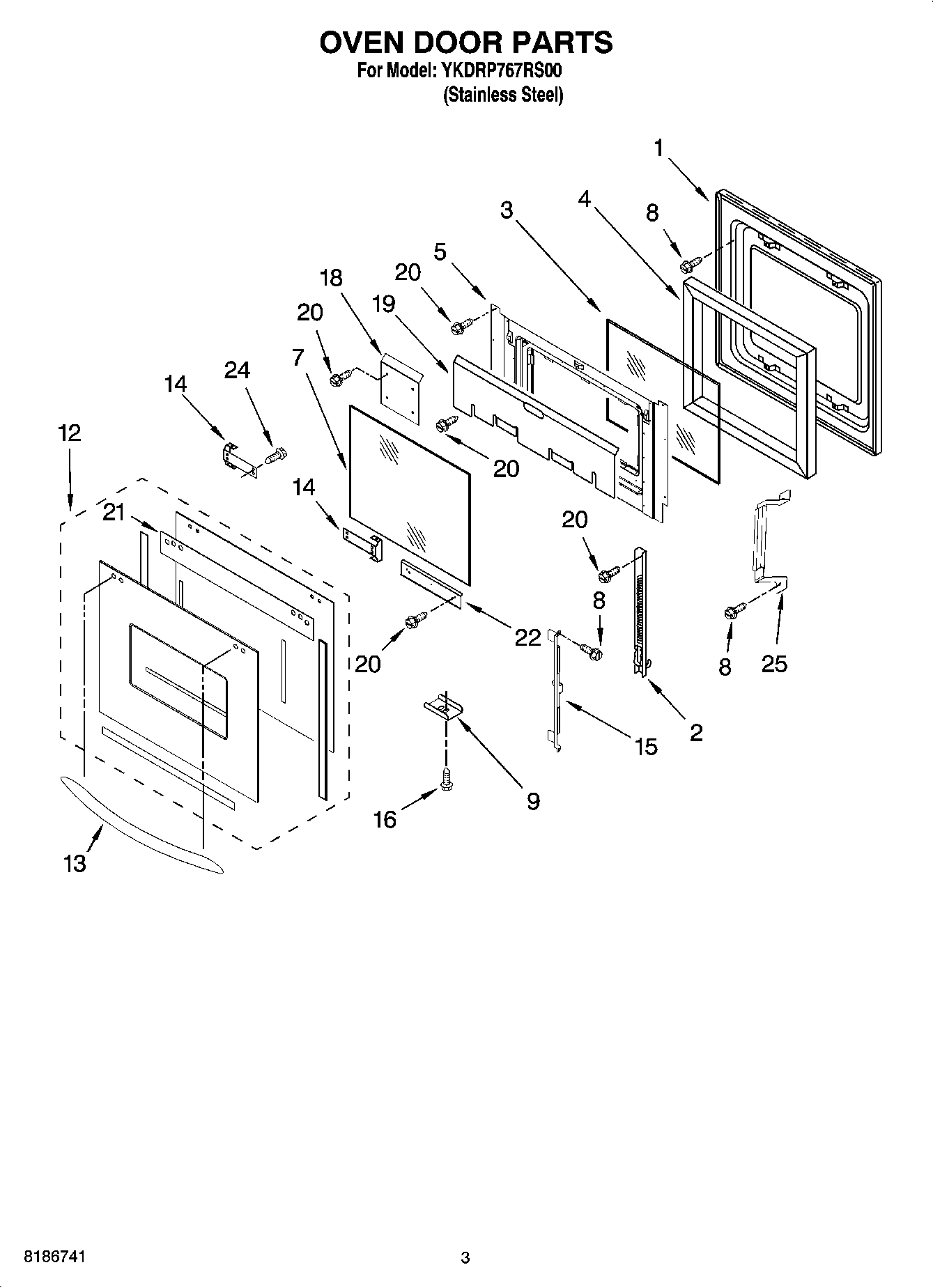 02 - OVEN DOOR PARTS