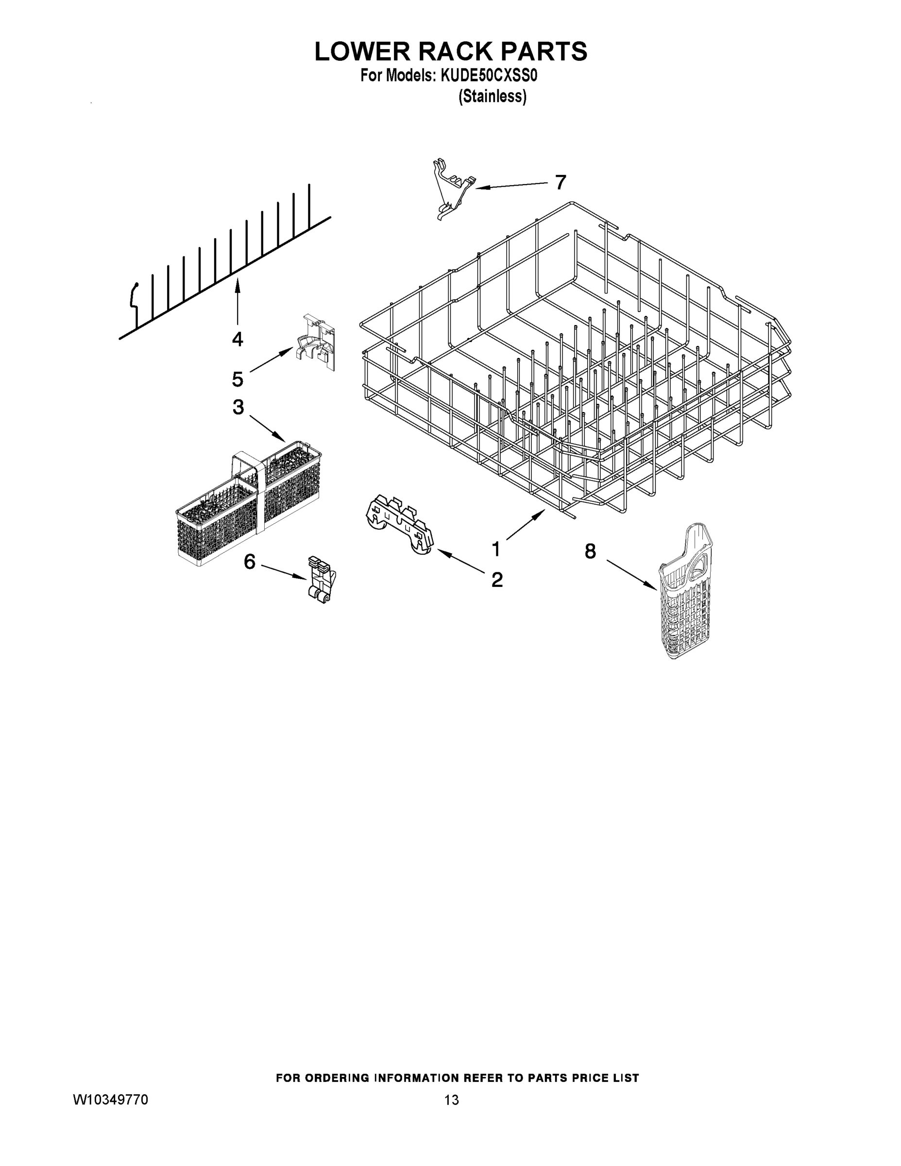 10 - LOWER RACK PARTS