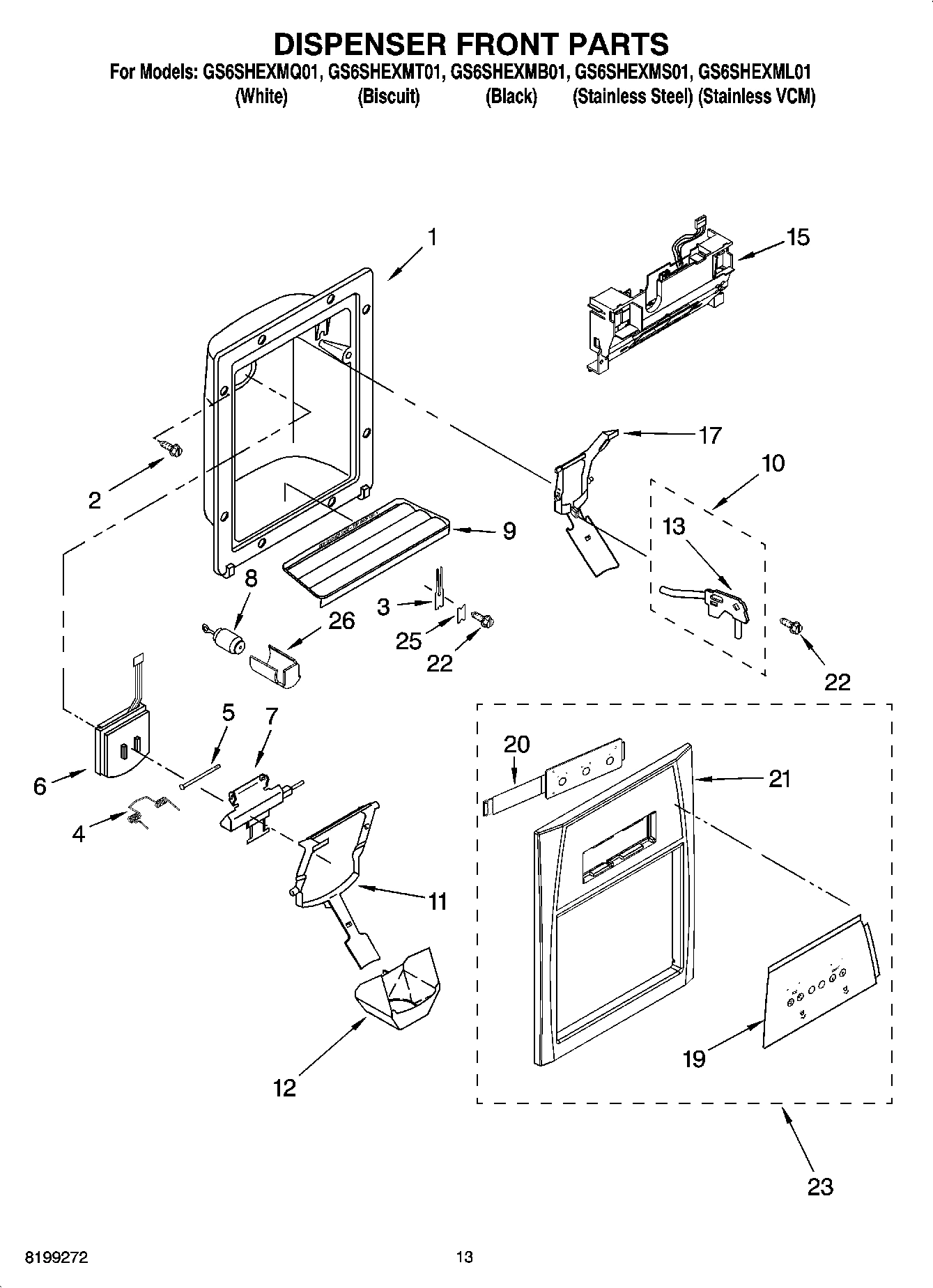 08 - DISPENSER FRONT PARTS