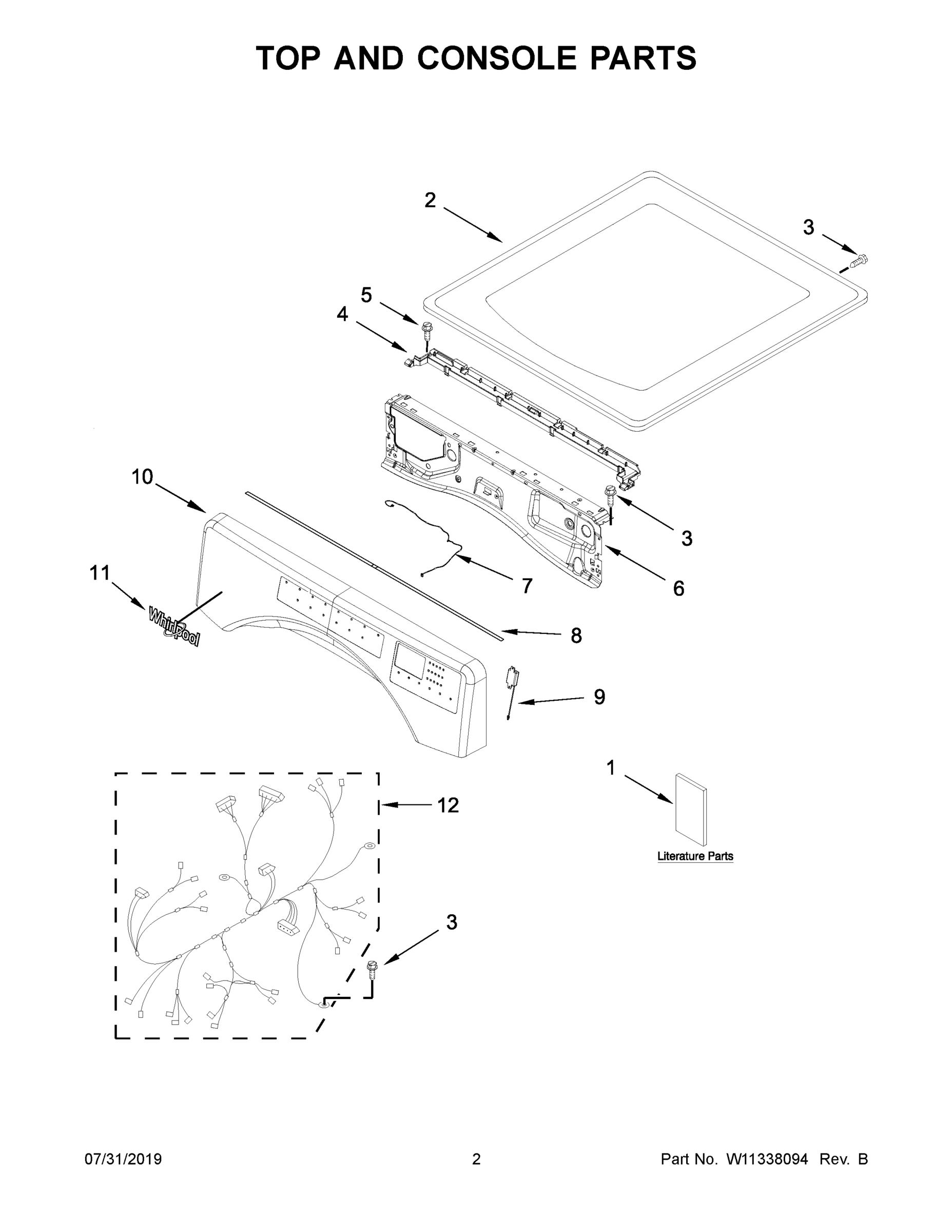 02 - TOP AND CONSOLE PARTS
