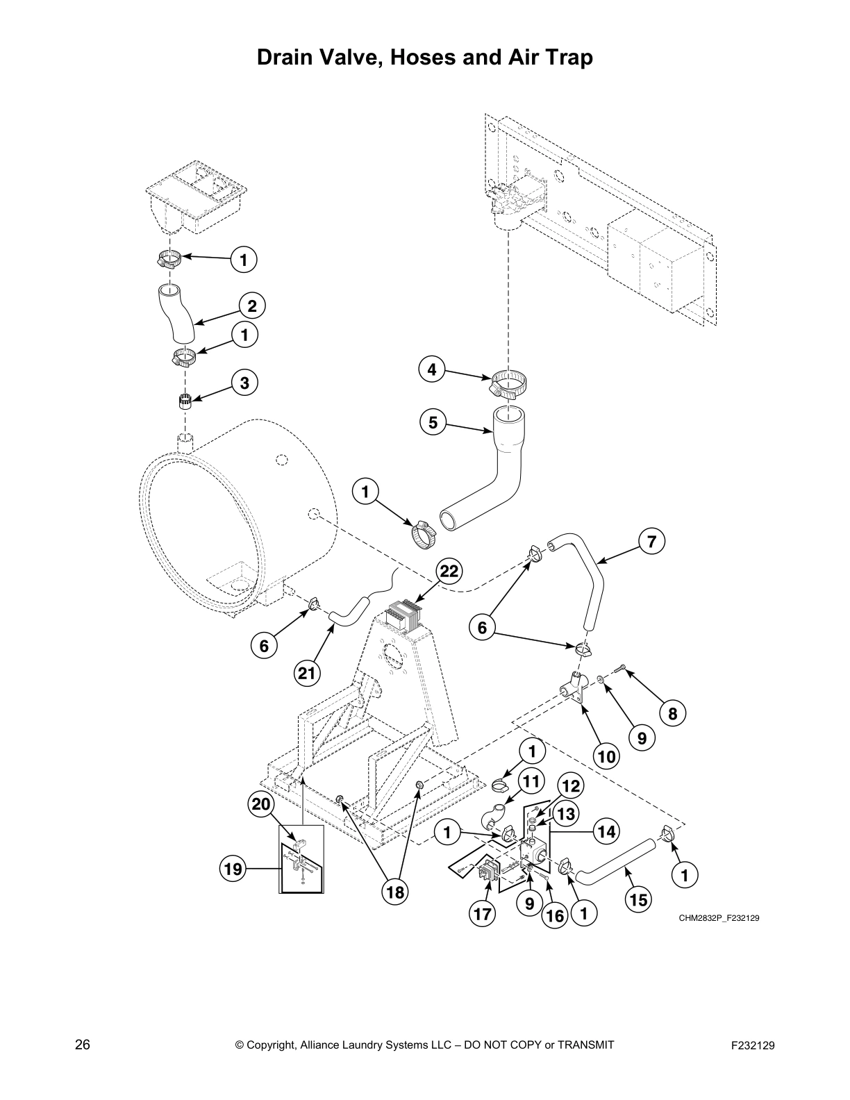 Drain Valve, Hoses and Air Trap