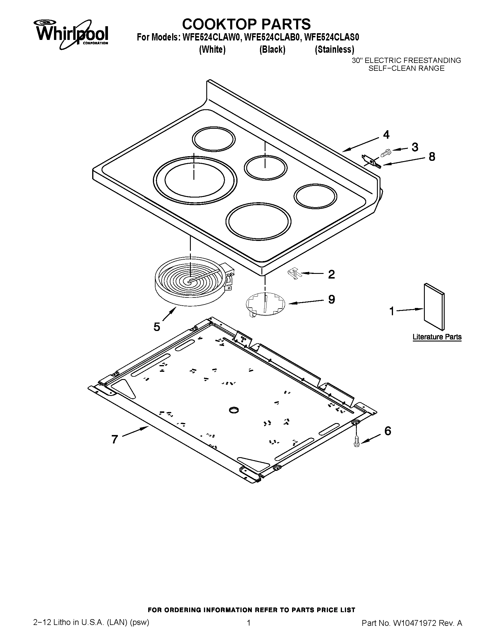 01 - COOKTOP PARTS
