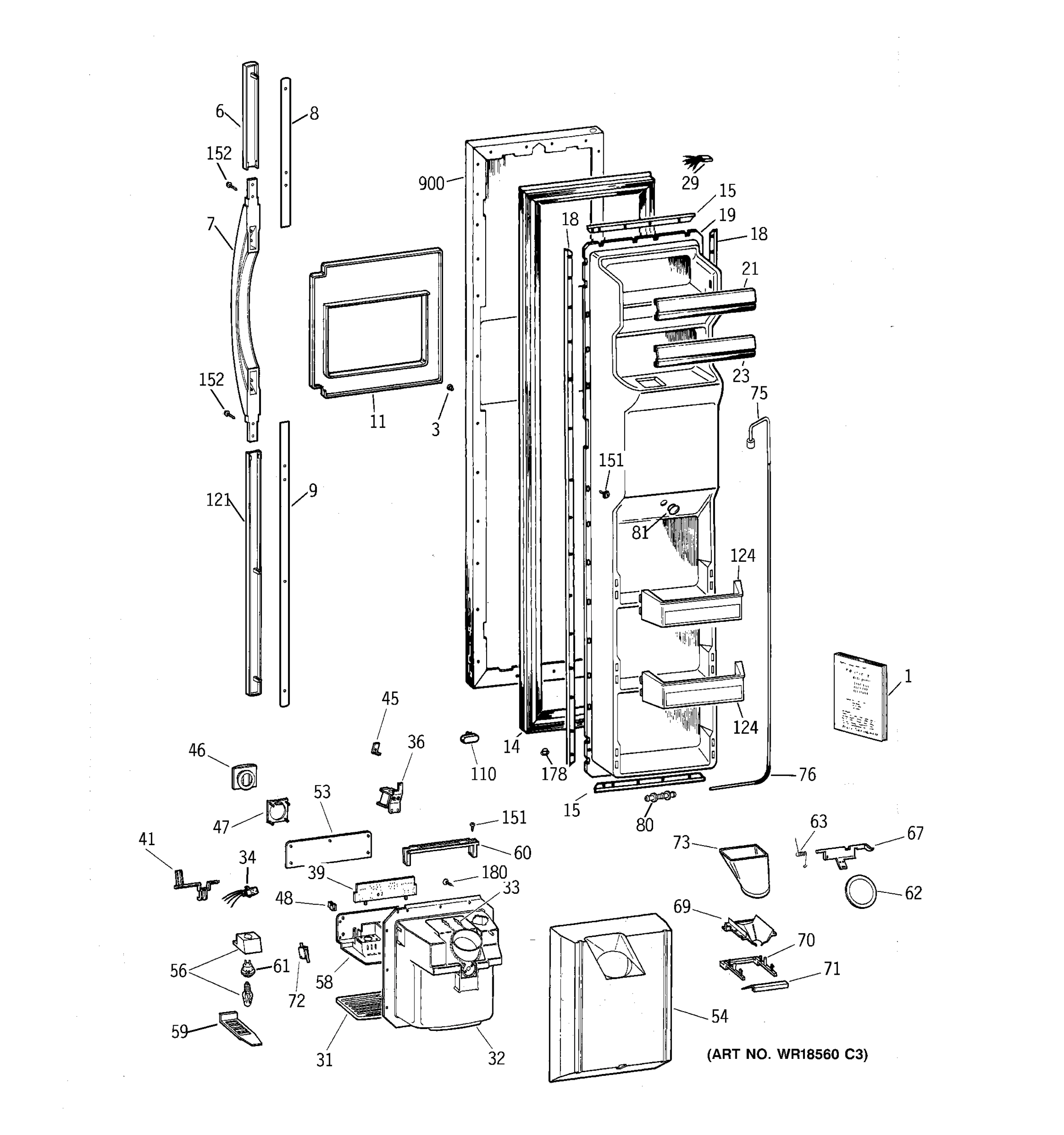 FREEZER DOOR