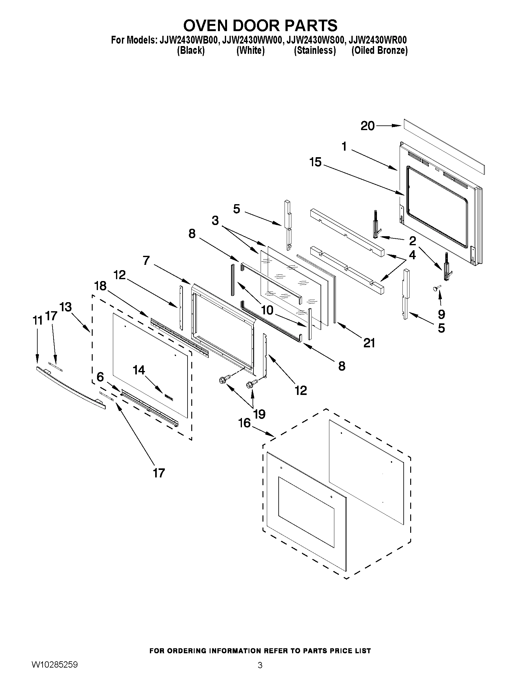 02 - OVEN DOOR PARTS