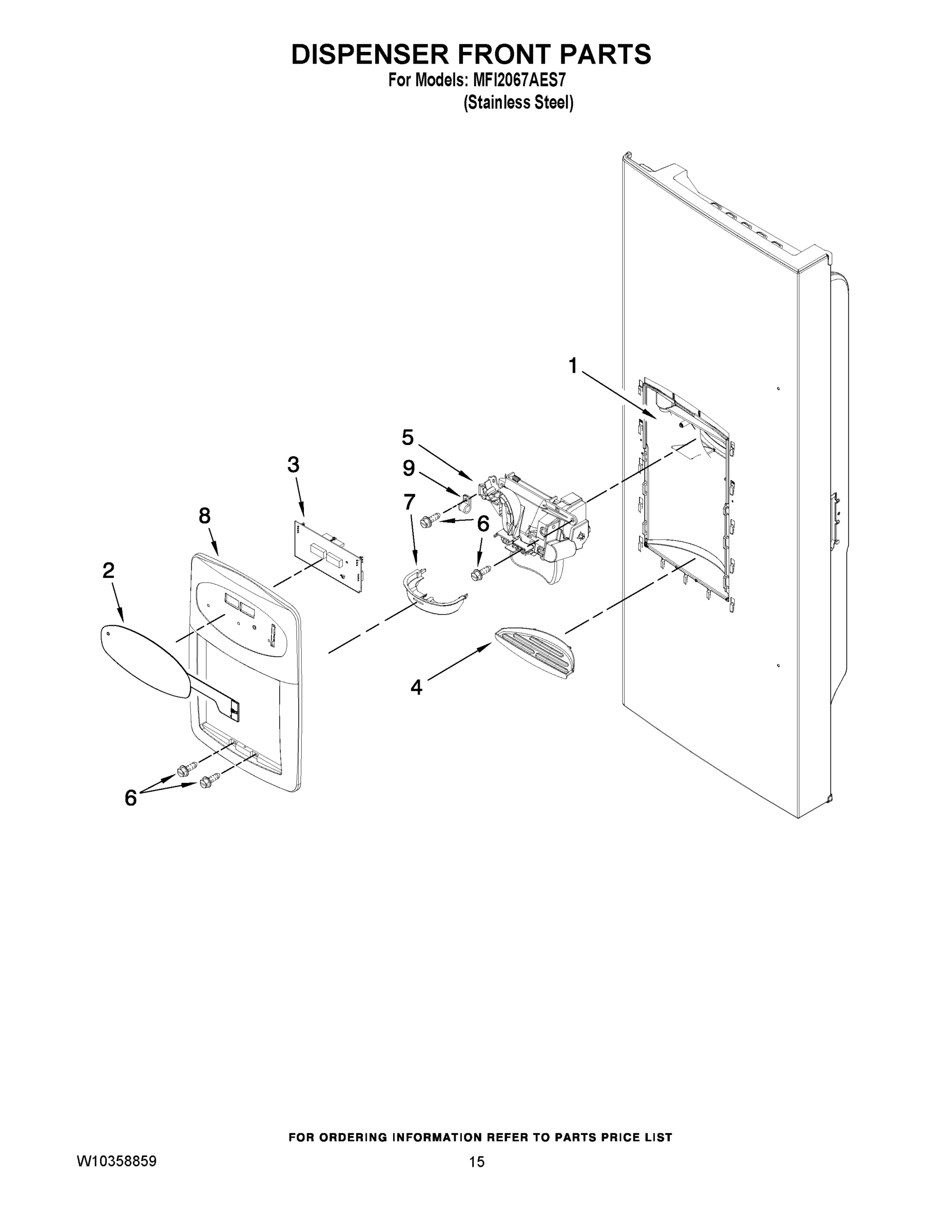 08 - DISPENSER FRONT PARTS