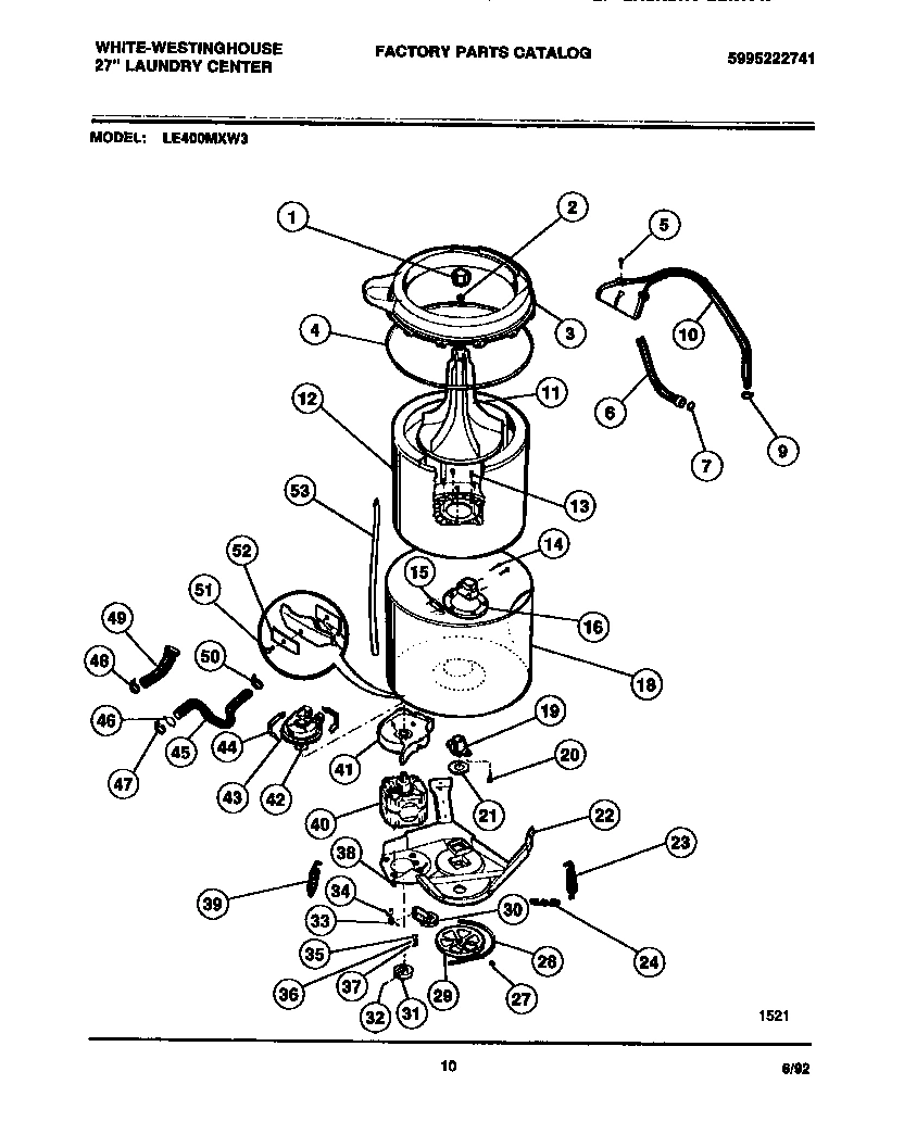 06 - AGITATOR, WASHTUB AND MOTOR