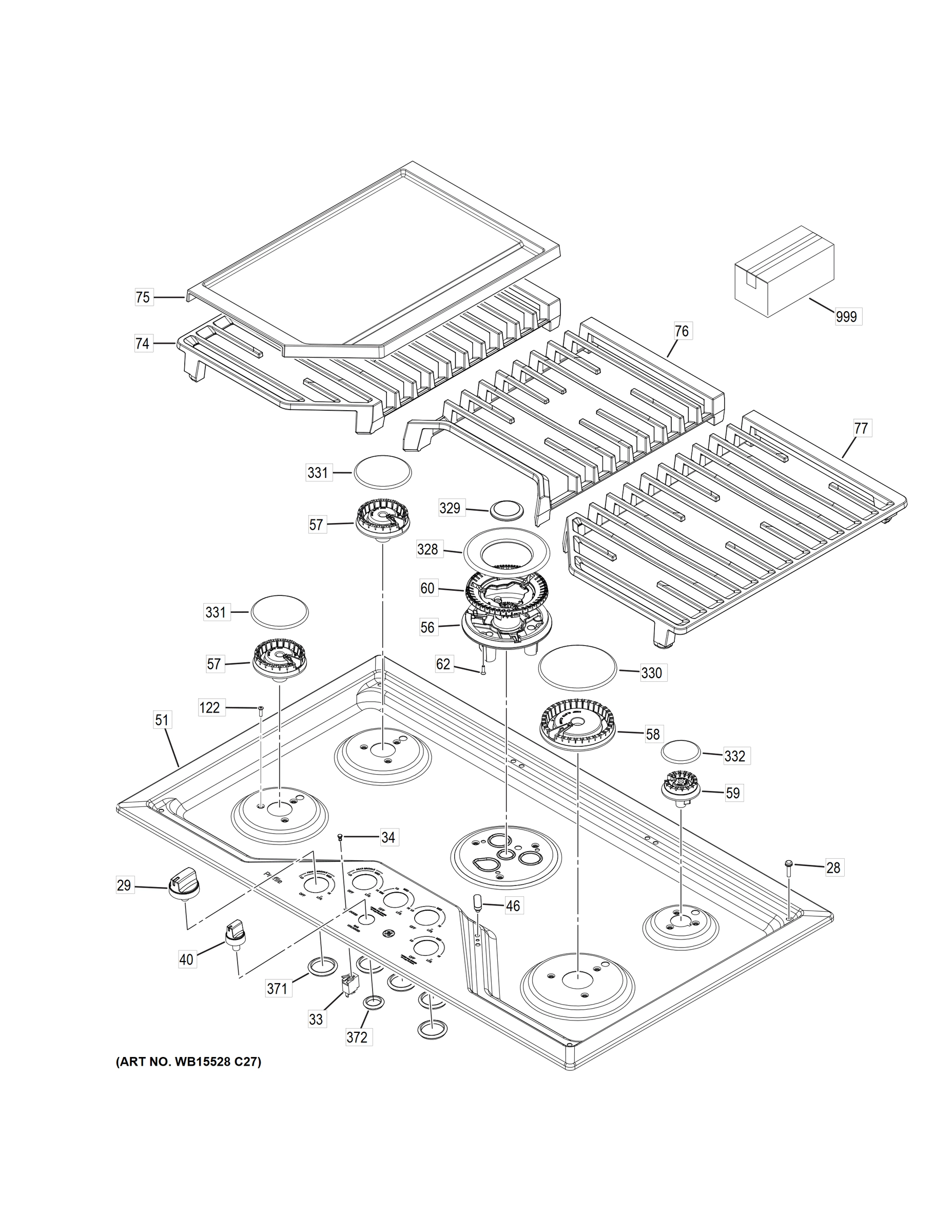 CONTROL PANEL & COOKTOP