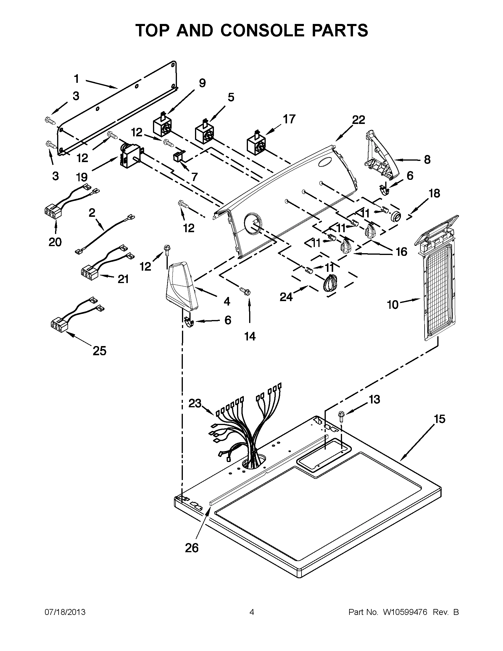 02 - TOP AND CONSOLE PARTS