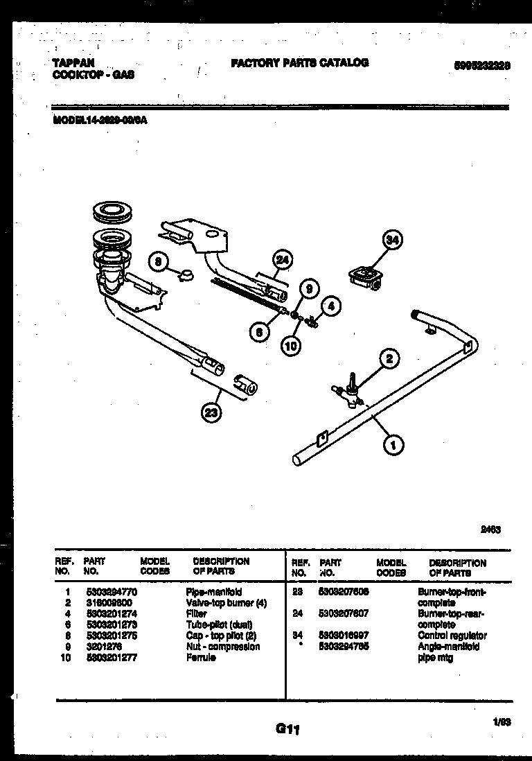 03 - BURNER, MANIFOLD AND GAS CONTROL