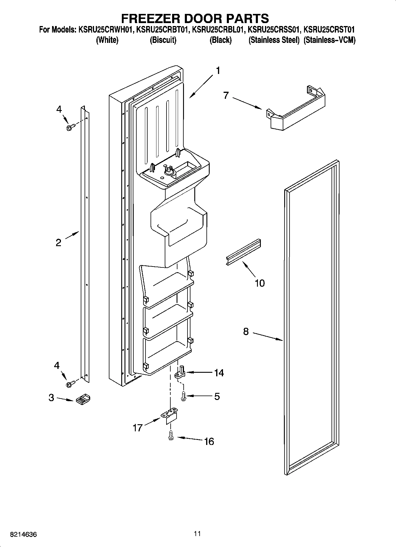 07 - FREEZER DOOR PARTS