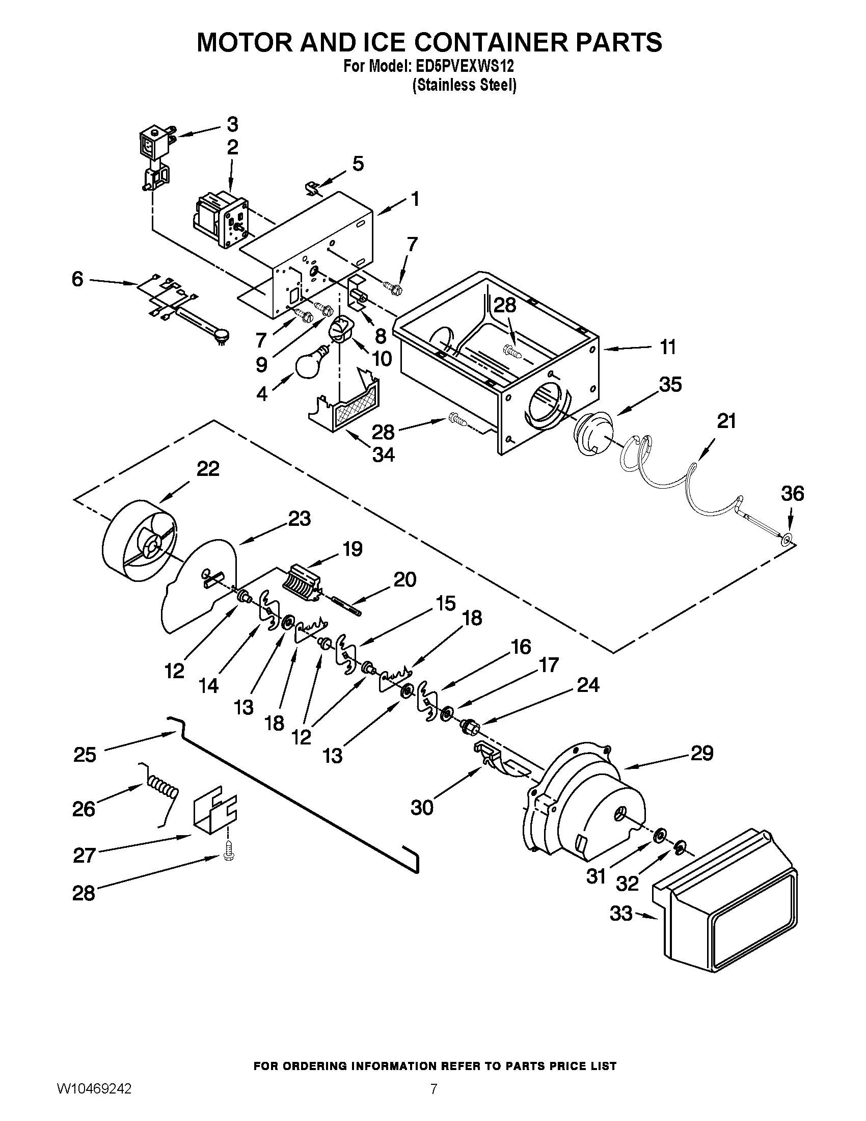 05 - MOTOR AND ICE CONTAINER PARTS