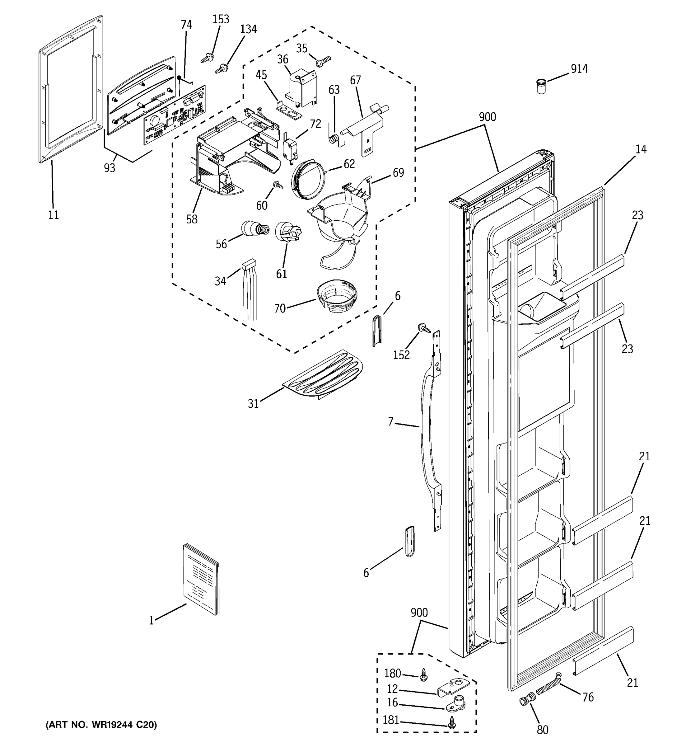 FREEZER DOOR