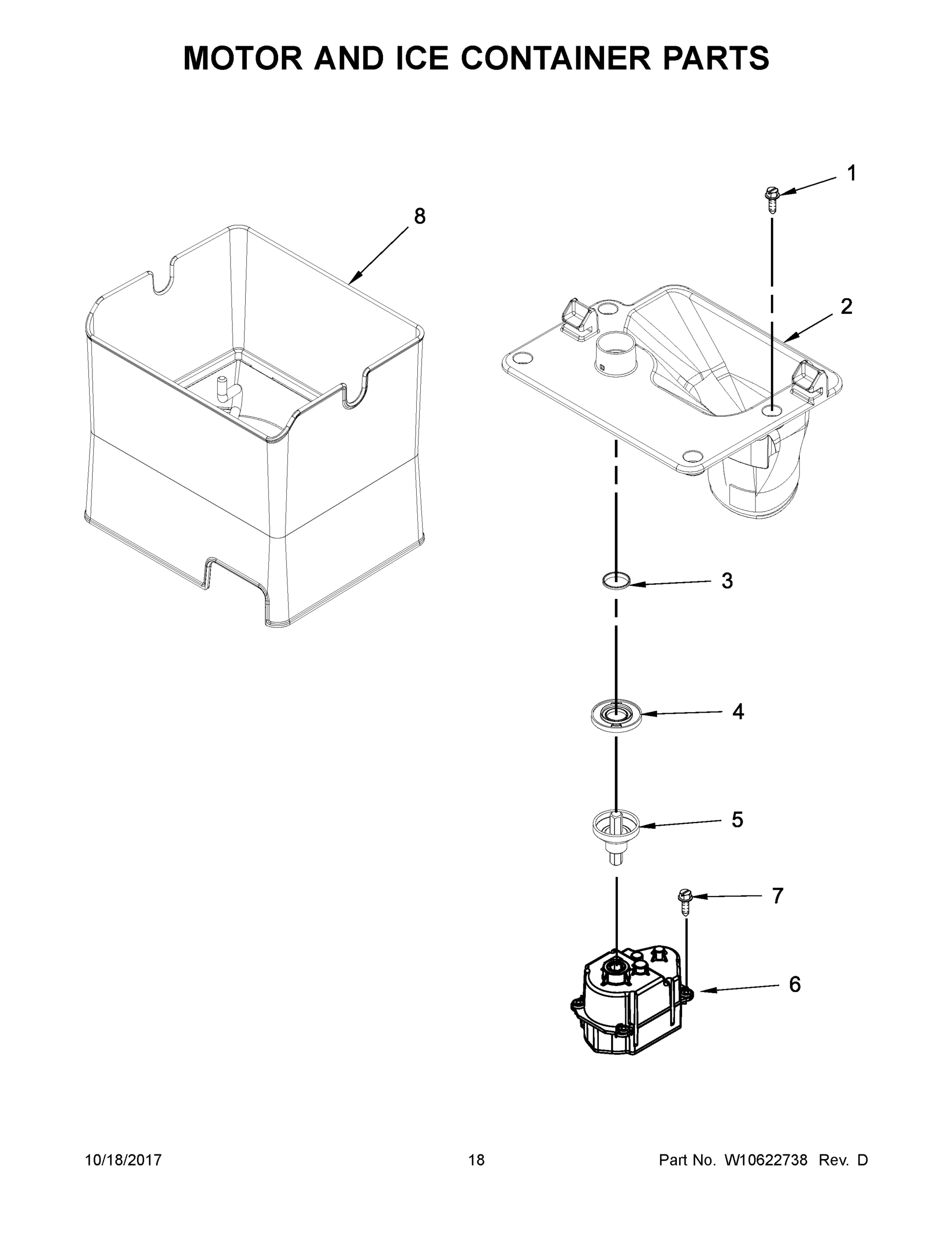 10 - MOTOR AND ICE CONTAINER PARTS