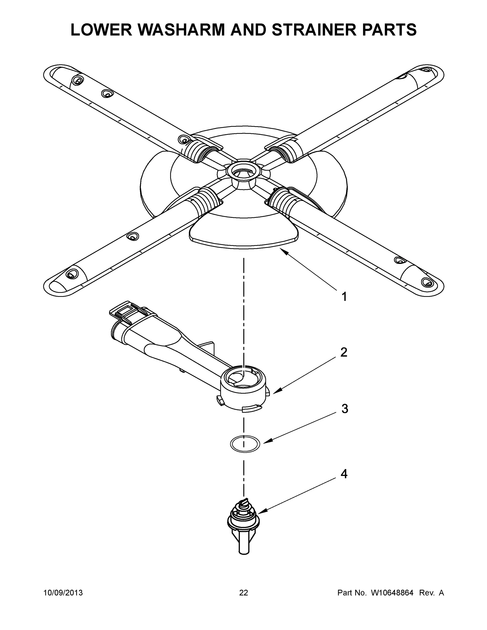 12 - LOWER WASHARM AND STRAINER PARTS