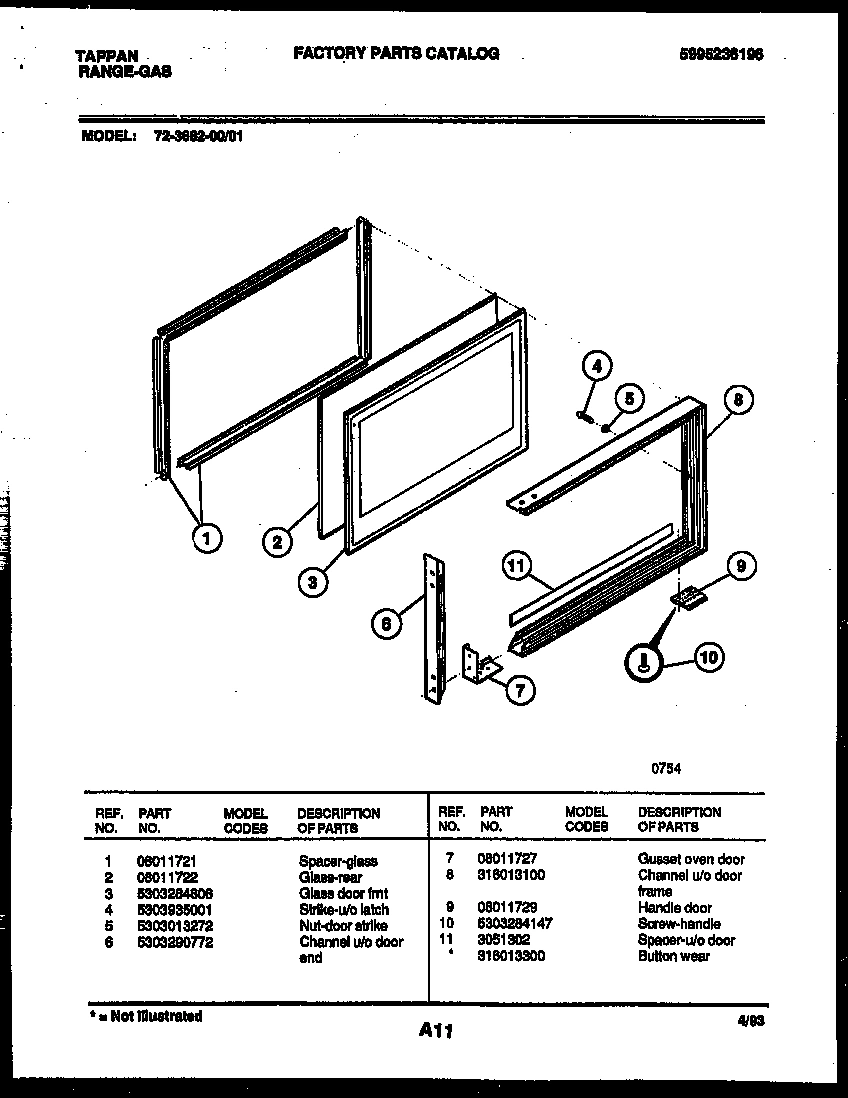 09 - UPPER OVEN DOOR PARTS