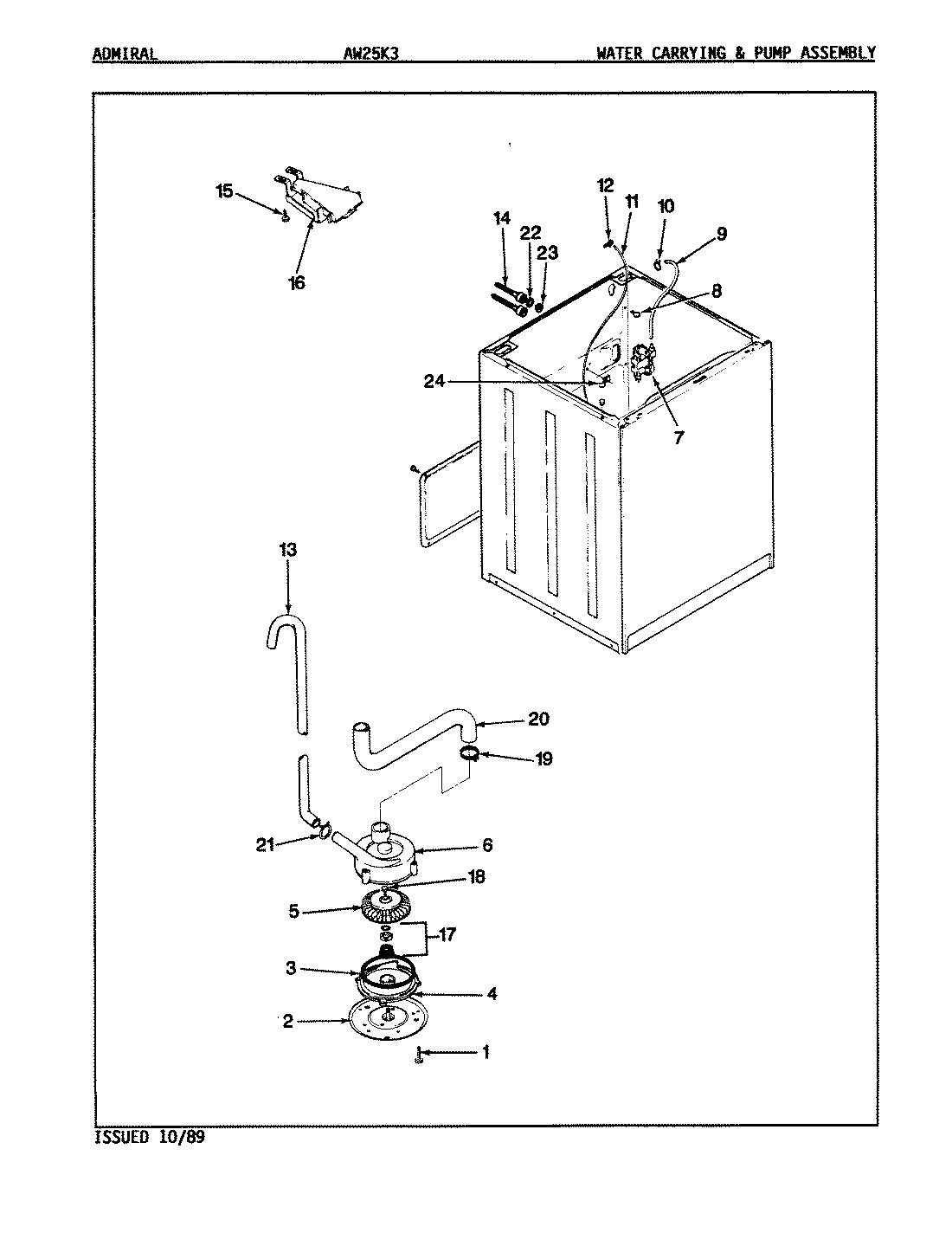 11 - WATER CARRYING & PUMP ASSY. (REV. A-D)