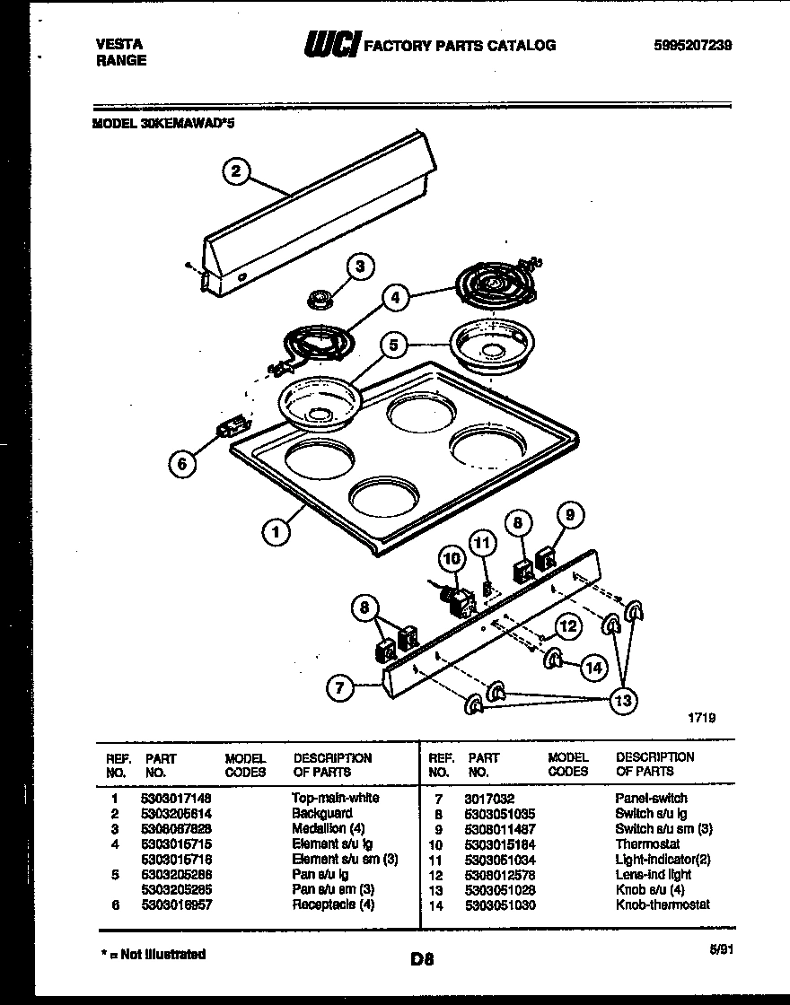 05 - BACKGUARD AND COOKTOP PARTS
