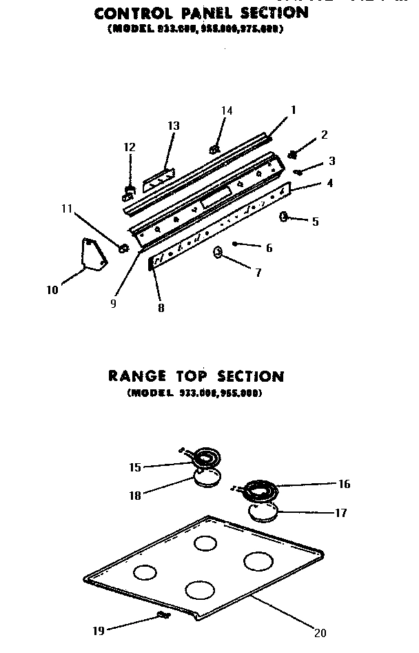 02 - CONTROL PANEL AND RANGE TOP