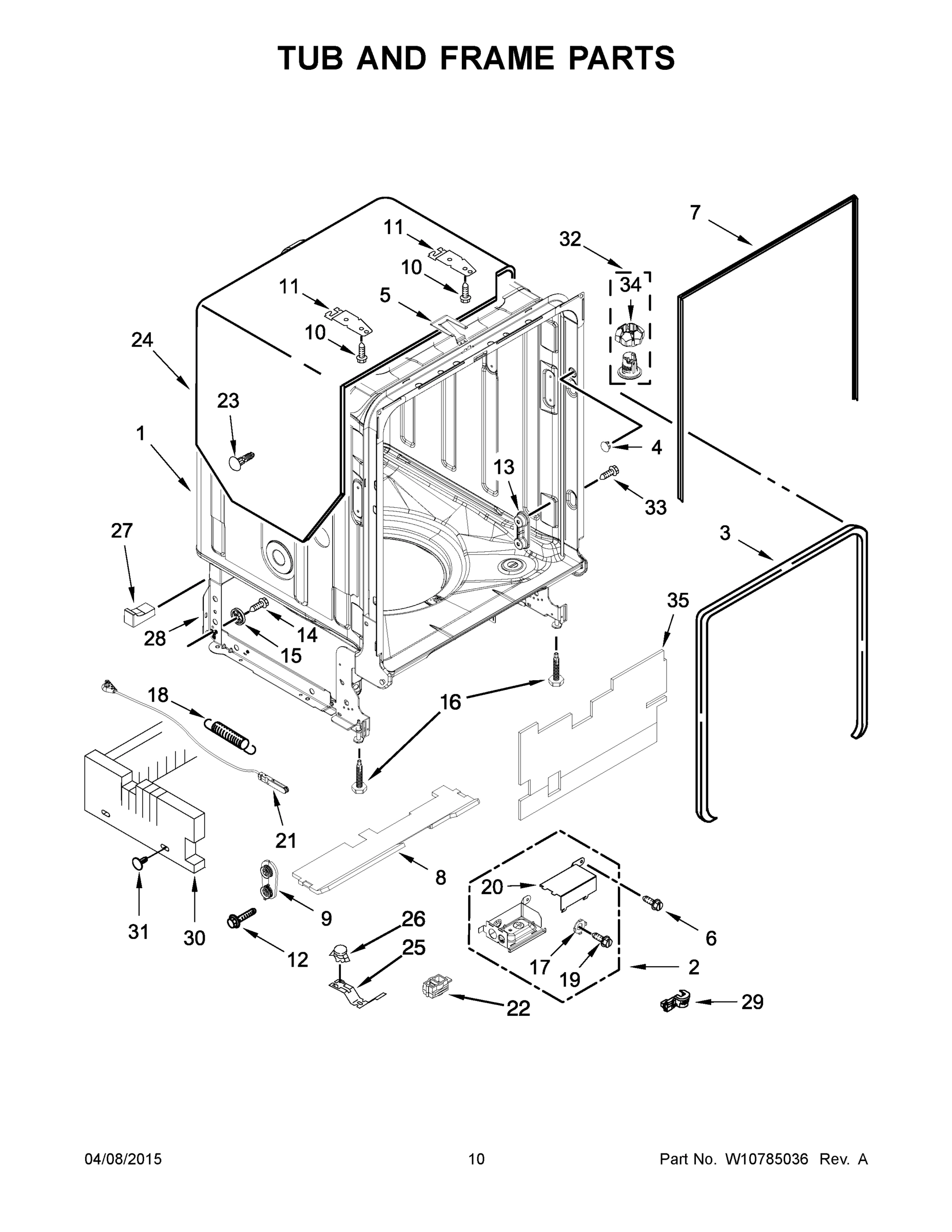 06 - TUB AND FRAME PARTS